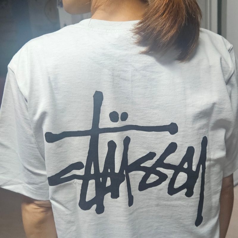 Stussy Basic Stussy T-Shirt Fog 2024 착용 스타일
