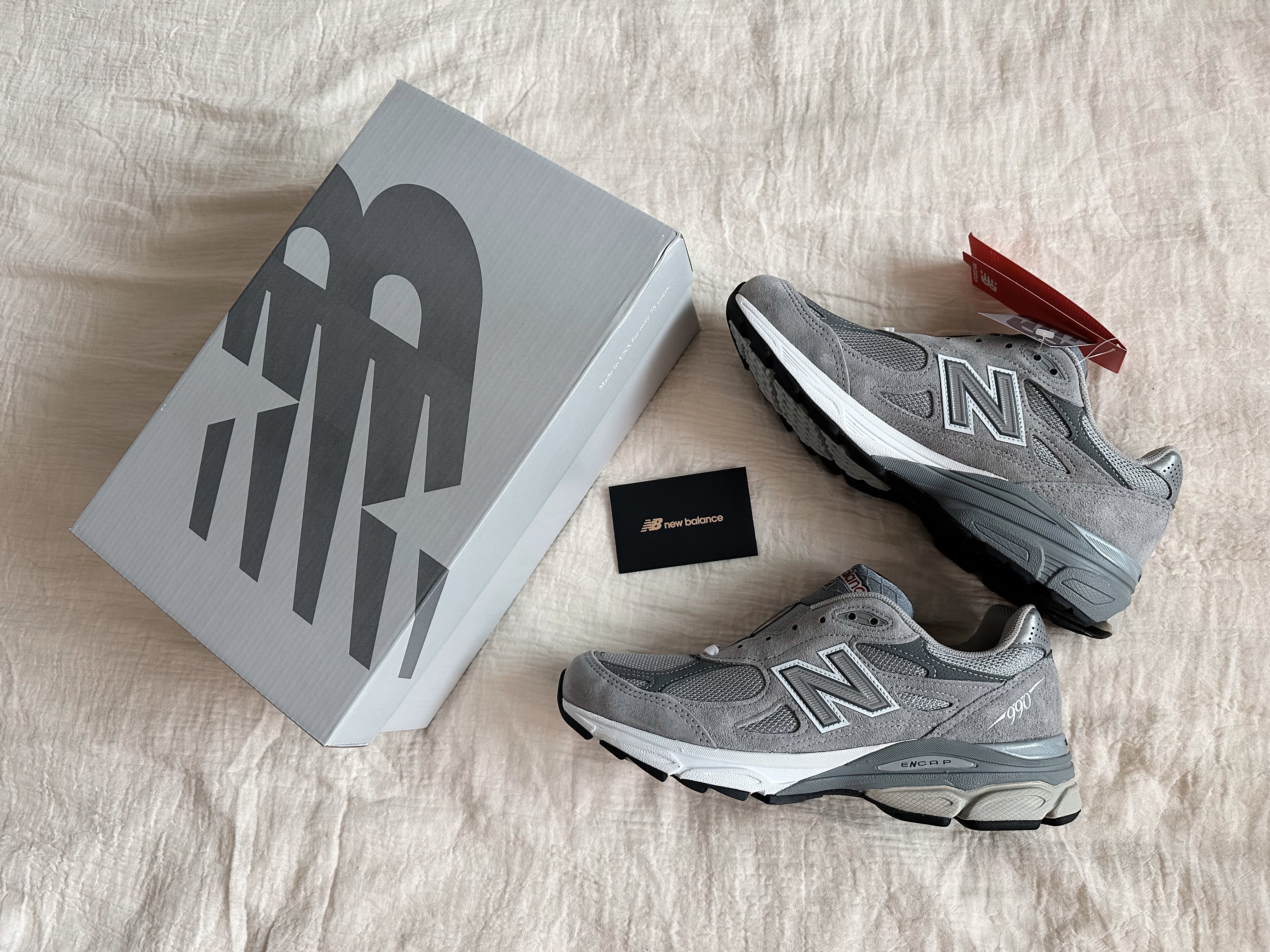 New Balance 990v3 Made in USA Grey - D Standard 착용 스타일