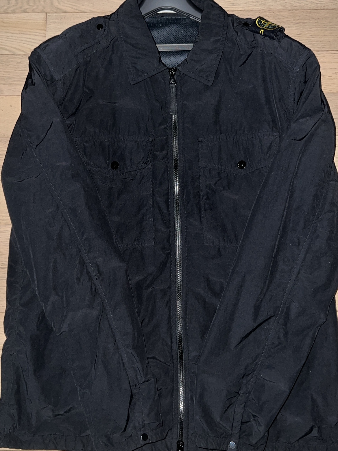 Stone Island 11303 Naslan Light Overshirt Black - 20FW 착용 스타일