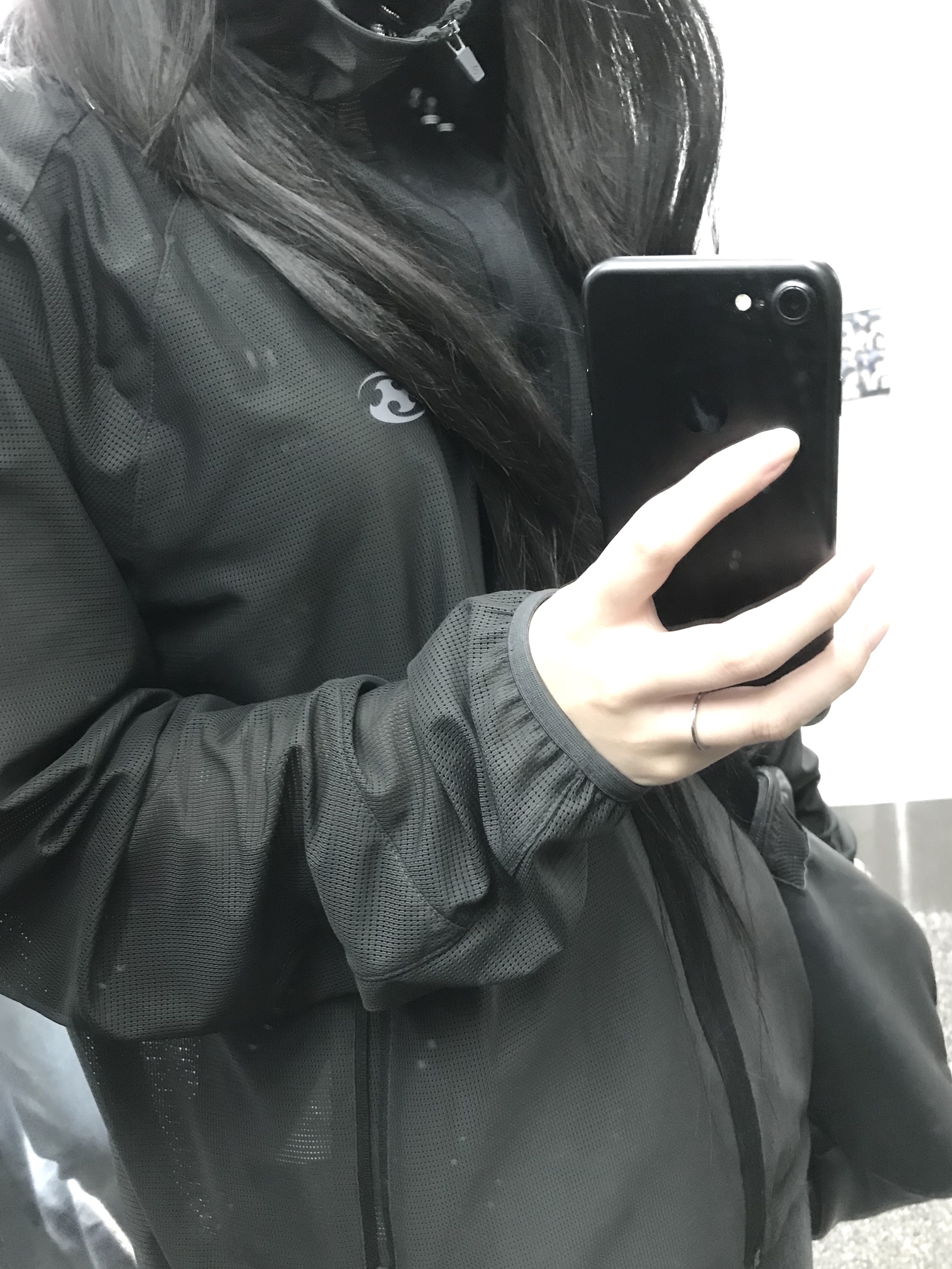Sansan Gear Zipper Mesh Jacket Black - 24SS 착용 스타일 - 1