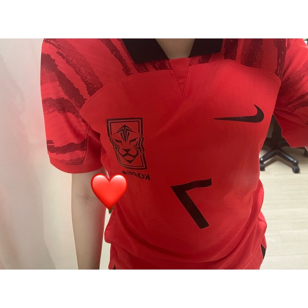 Nike Korea 2022/23 Dri-Fit ADV Player Issue Home SS Jersey Global Red - Asia (Non Marking Ver.) 착용 스타일