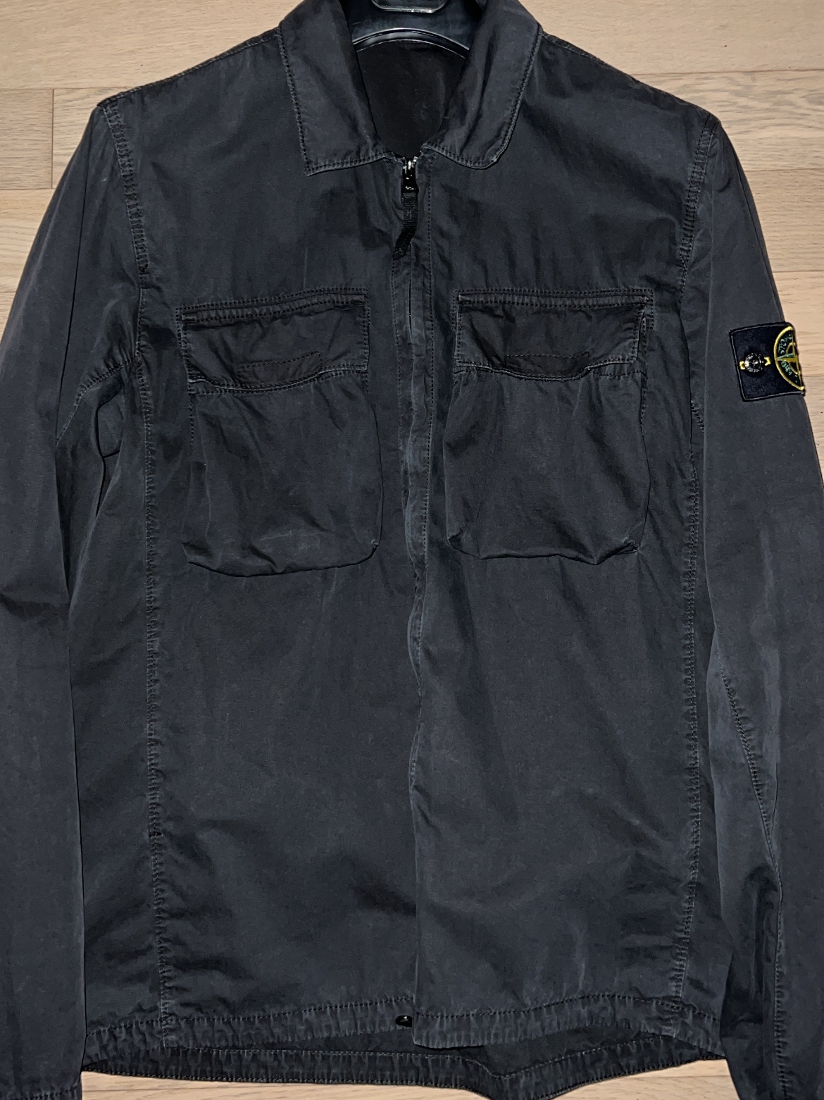 Stone Island 114WN T.CO+OLD Overshirt Black - 22SS 착용 스타일
