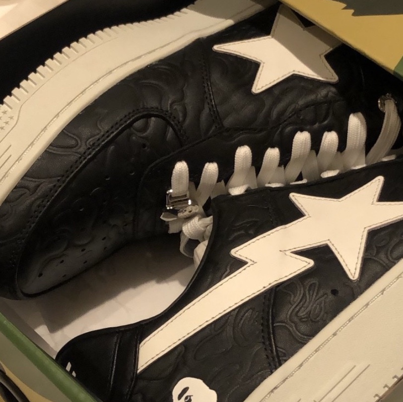 BAPE Bape Sta #3 Black White 착용 스타일