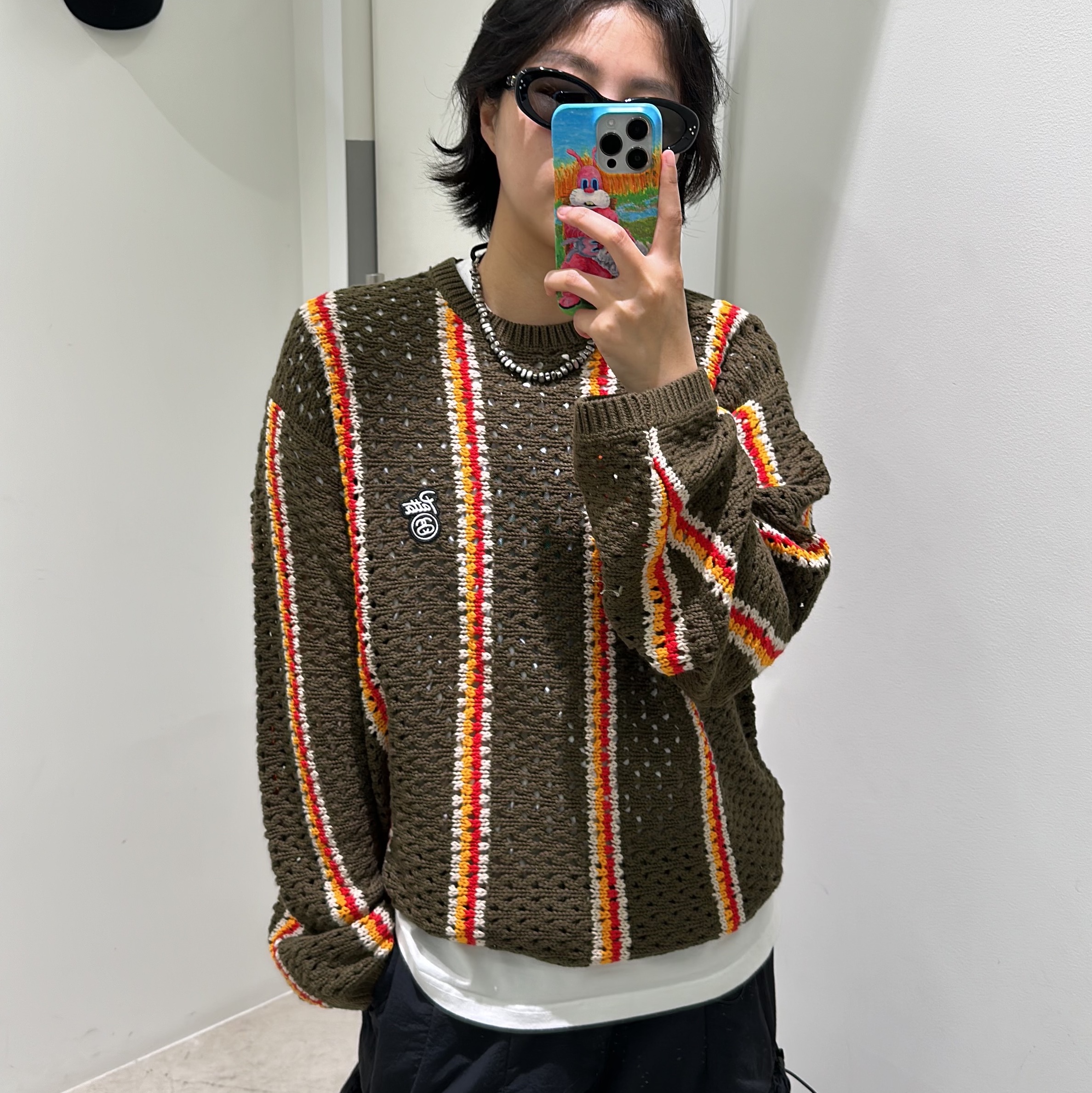 Stussy Patta Stripe Loose Gauge Sweater ファッション Stussy Patta Stripe Loose Gauge Sweater ファッション