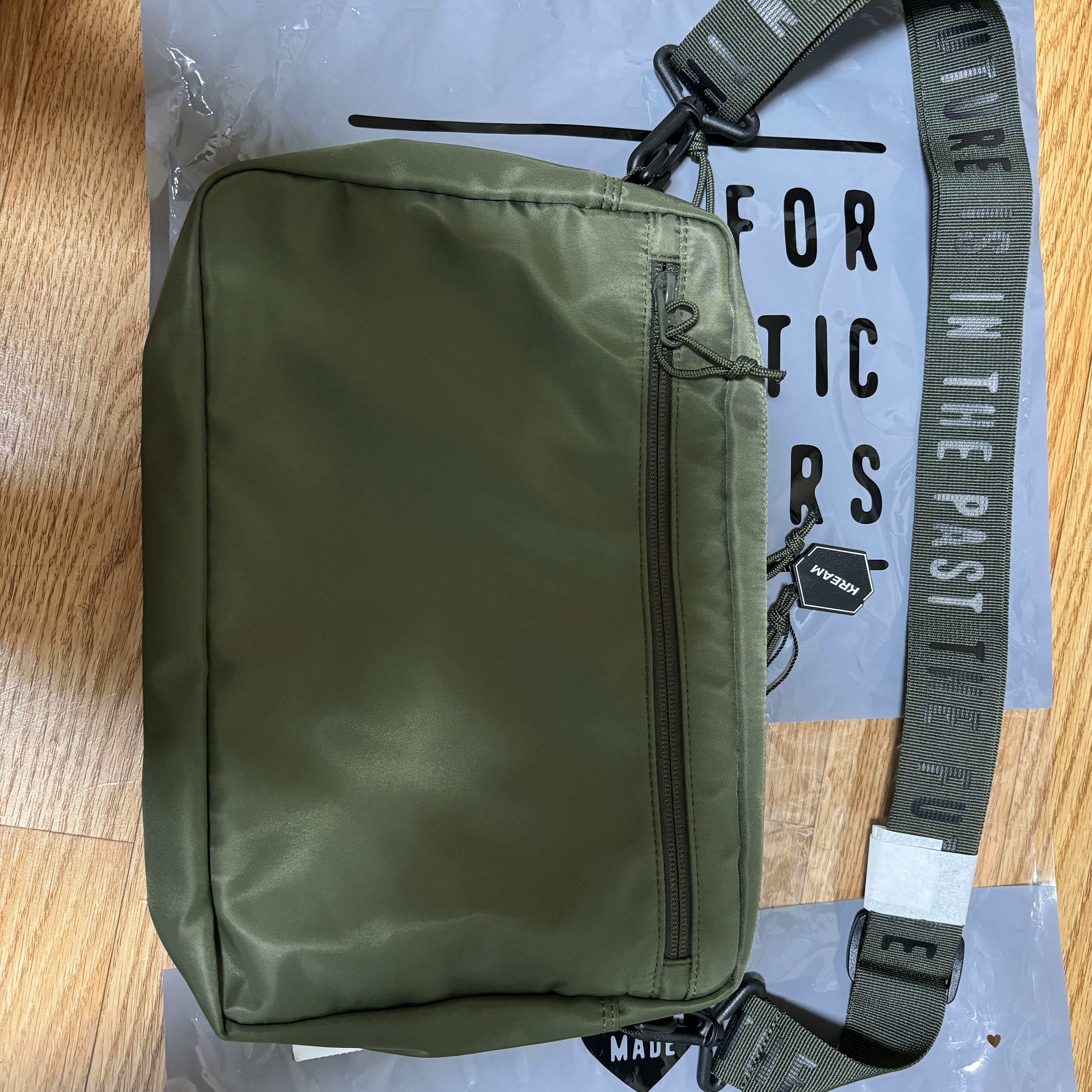 Human Made Military Pouch Large Olive Drab 착용 스타일 - 2
