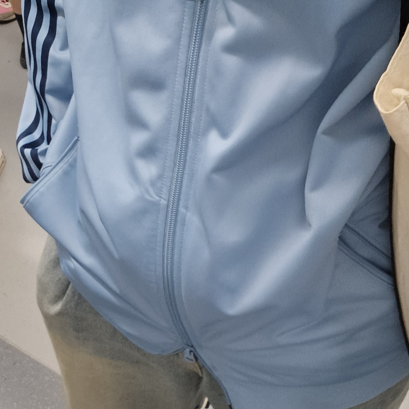 Adidas Beckenbauer Track Top Ambient Sky - KR Sizing 착용 스타일 - 3