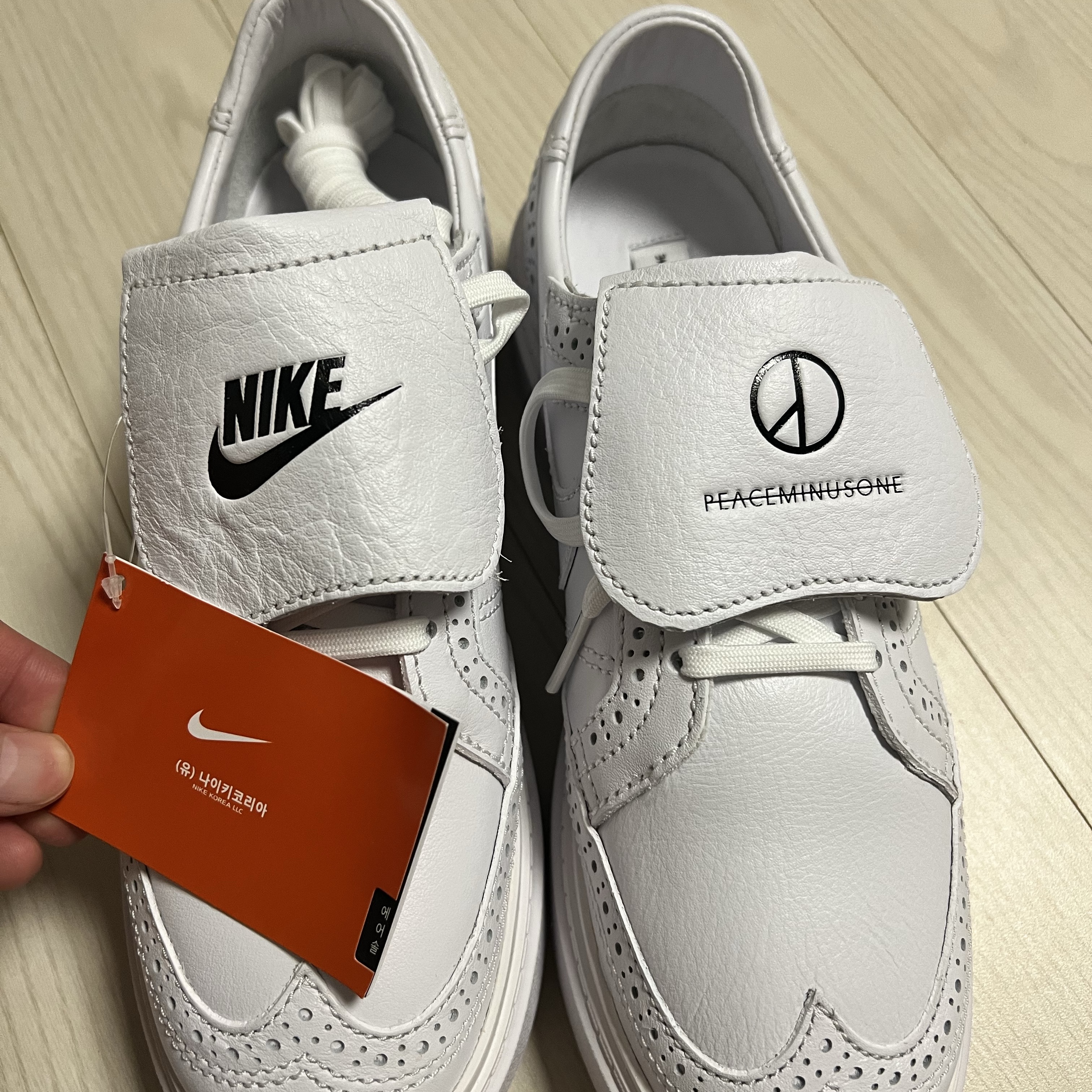 Nike x Peaceminusone Kwondo1 White 착용 스타일 - 2