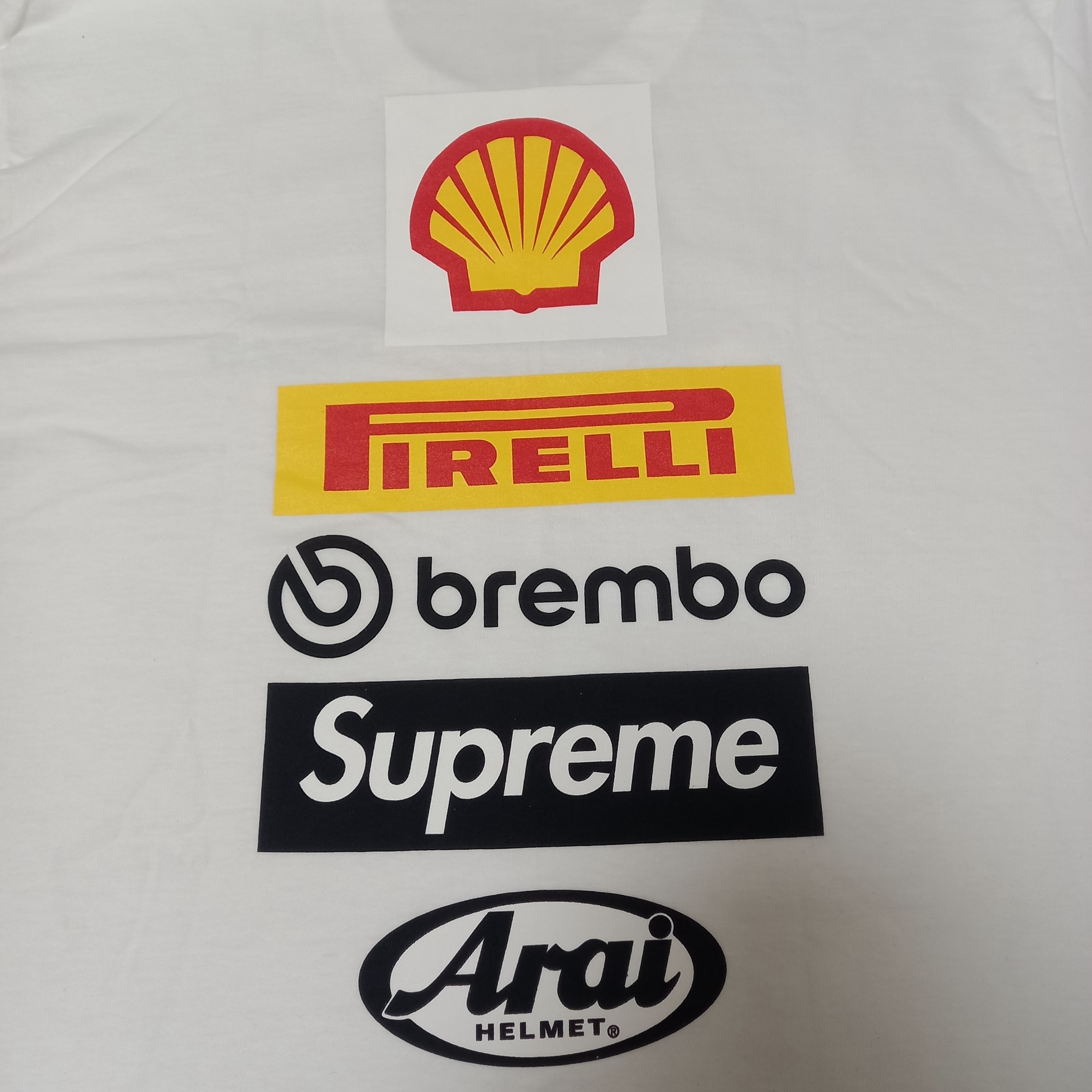 Supreme x Ducati Logos T-Shirt White - 24SS 착용 스타일 - 2