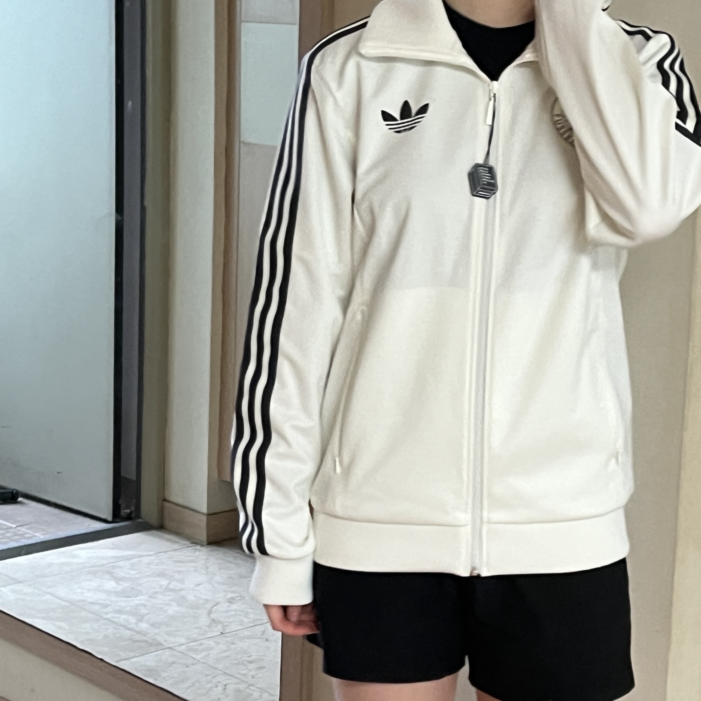 Adidas German Beckenbauer Track Top Off White - KR Sizing 착용 스타일