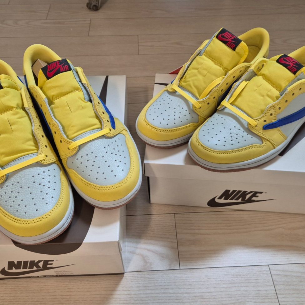 (W) Jordan 1 x Travis Scott Retro Low OG SP Canary 착용 스타일