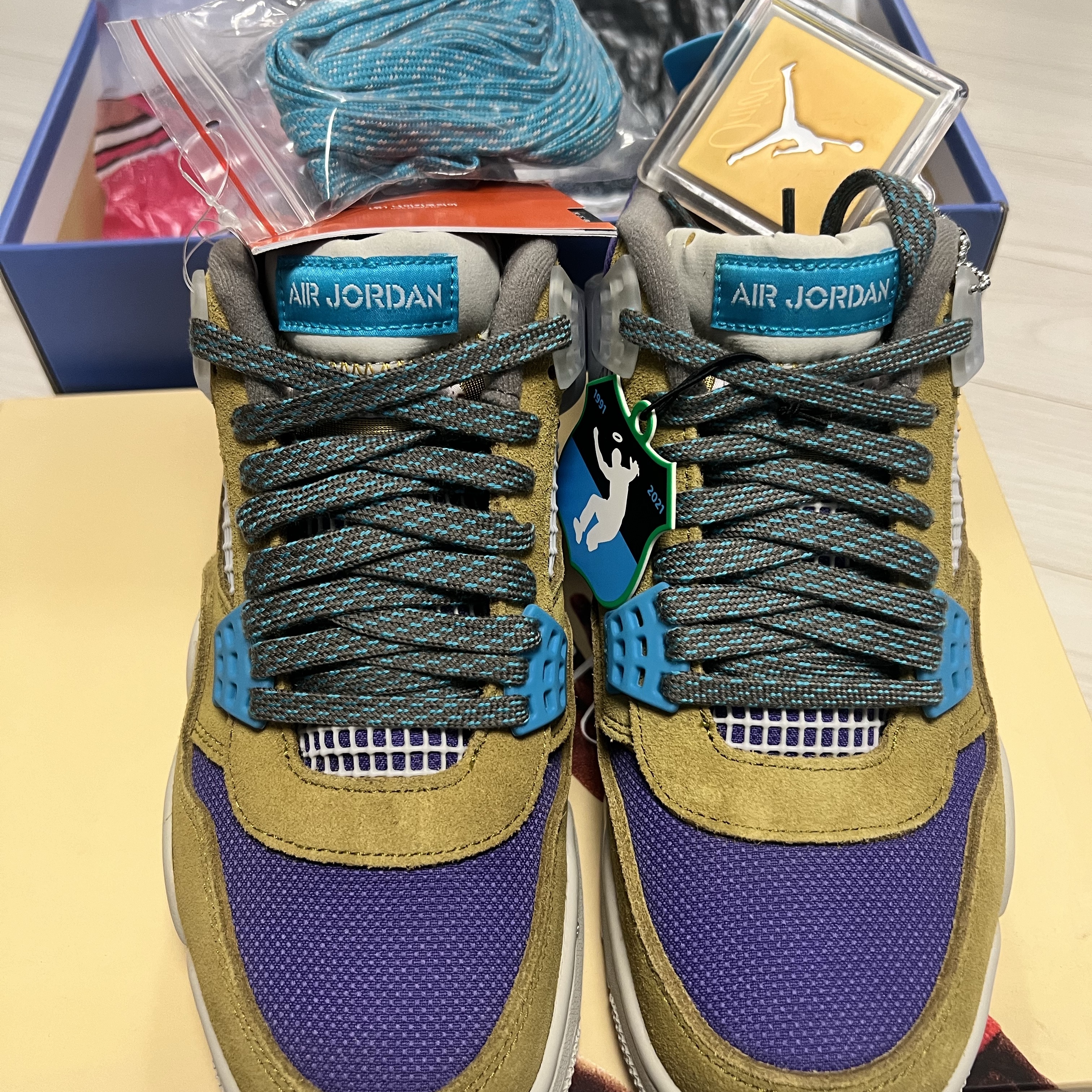 Jordan 4 x Union Retro SP Desert Moss 착용 스타일 - 3