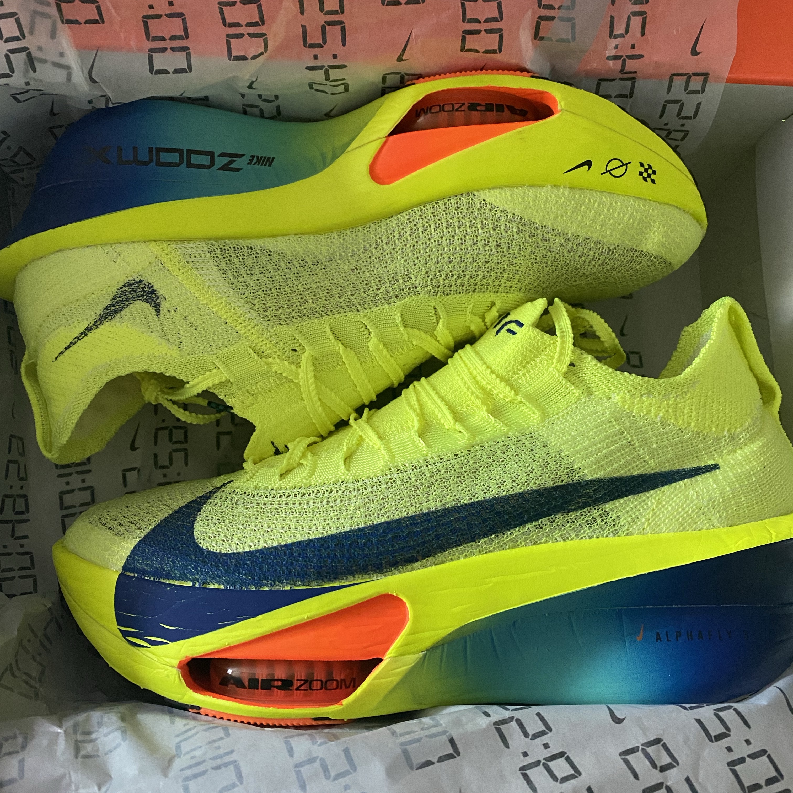 Nike Air Zoom Alphafly Next% 3 Volt 착용 스타일