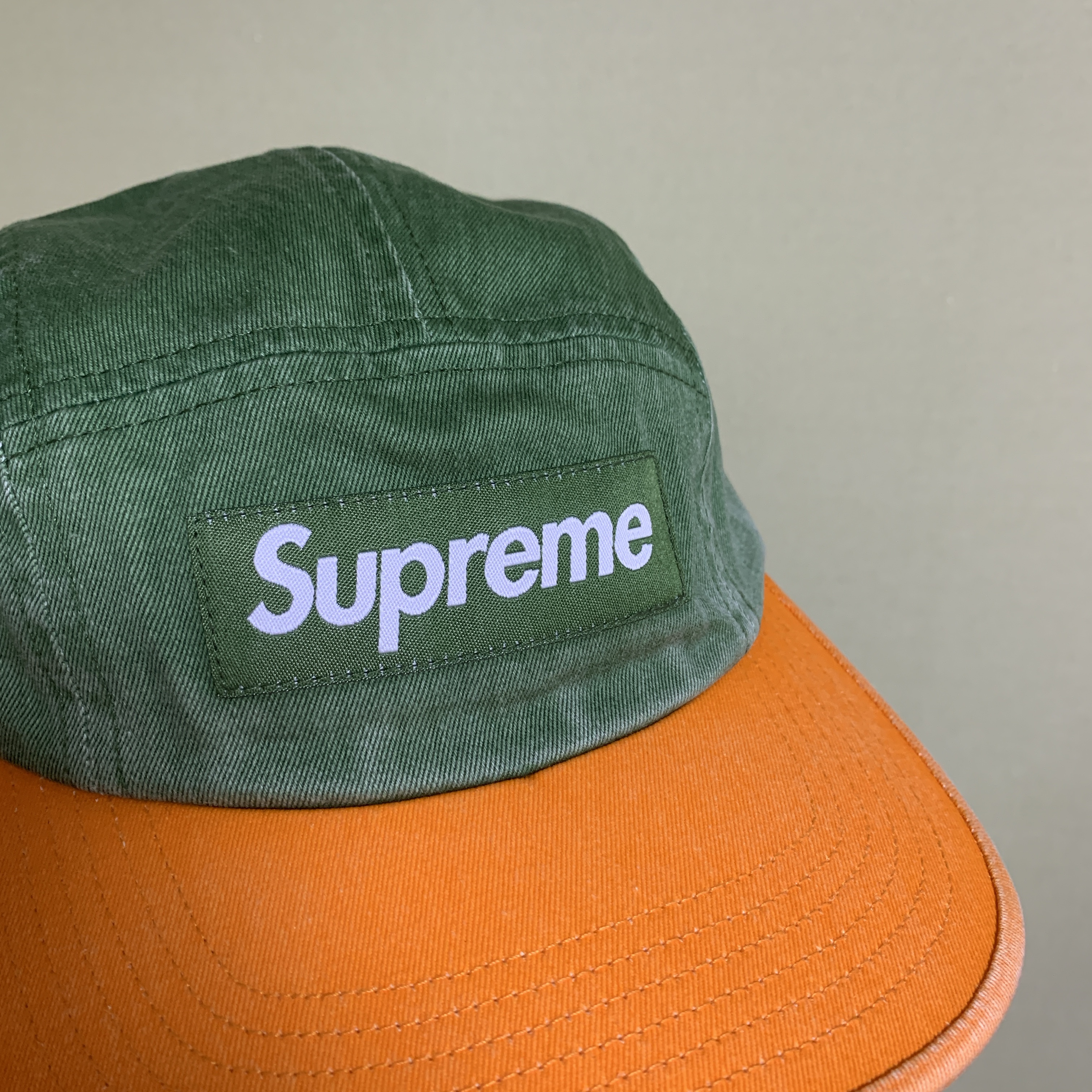 Supreme Pigment 2-Tone Camp Cap Green - 24SS 착용 스타일