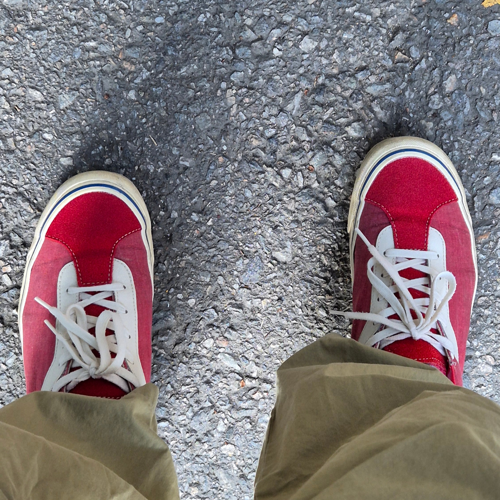 Vans x Rhude Bold Ni Red 착용 스타일