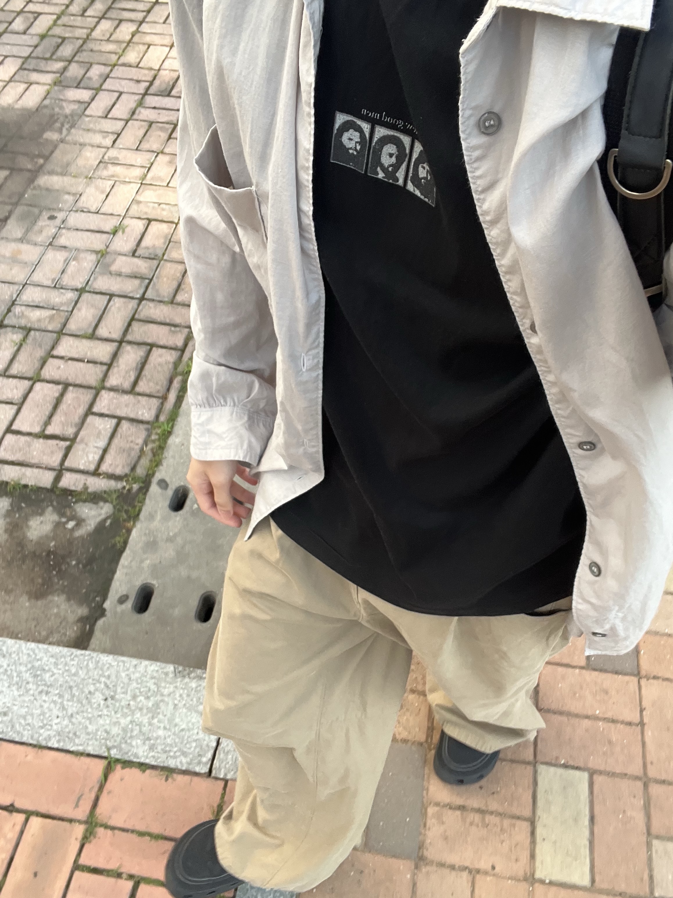 Polyteru 1/2 Graphic T-Shirt 'A Few Good Men' Washed Black, Polyteru Tenco Loosed Shirt 2.0 Washed Gray 착용 스타일