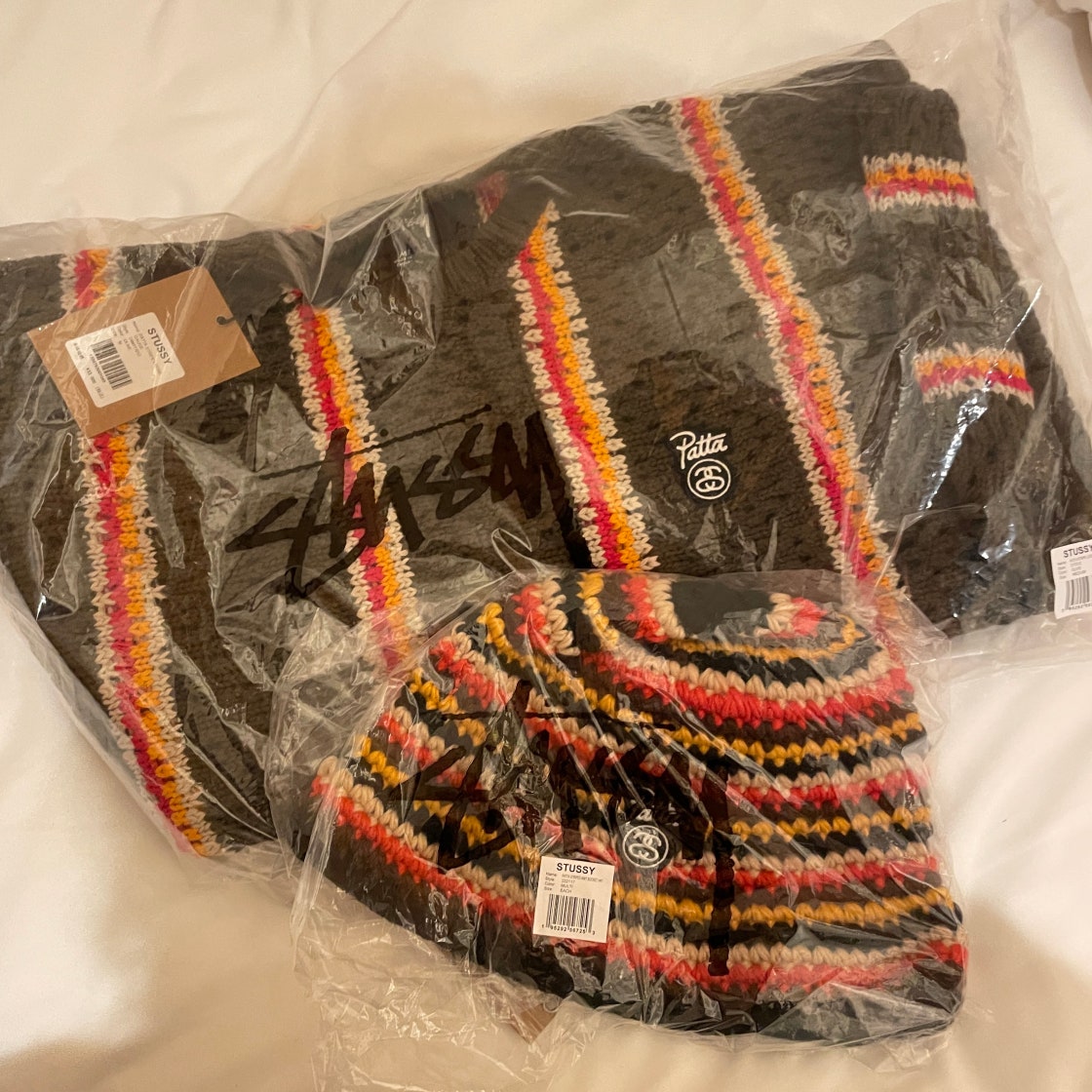 PATTA STUSSY ストライプ ニットハット Buy Stussy x Patta Striped Knit Bucket Hat 'Multicolor