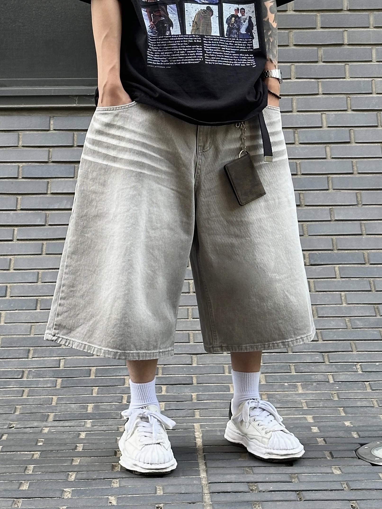 Maison Mihara Yasuhiro Blakey OG Sole Leather Low-top Sneakers White 착용 스타일 - 4
