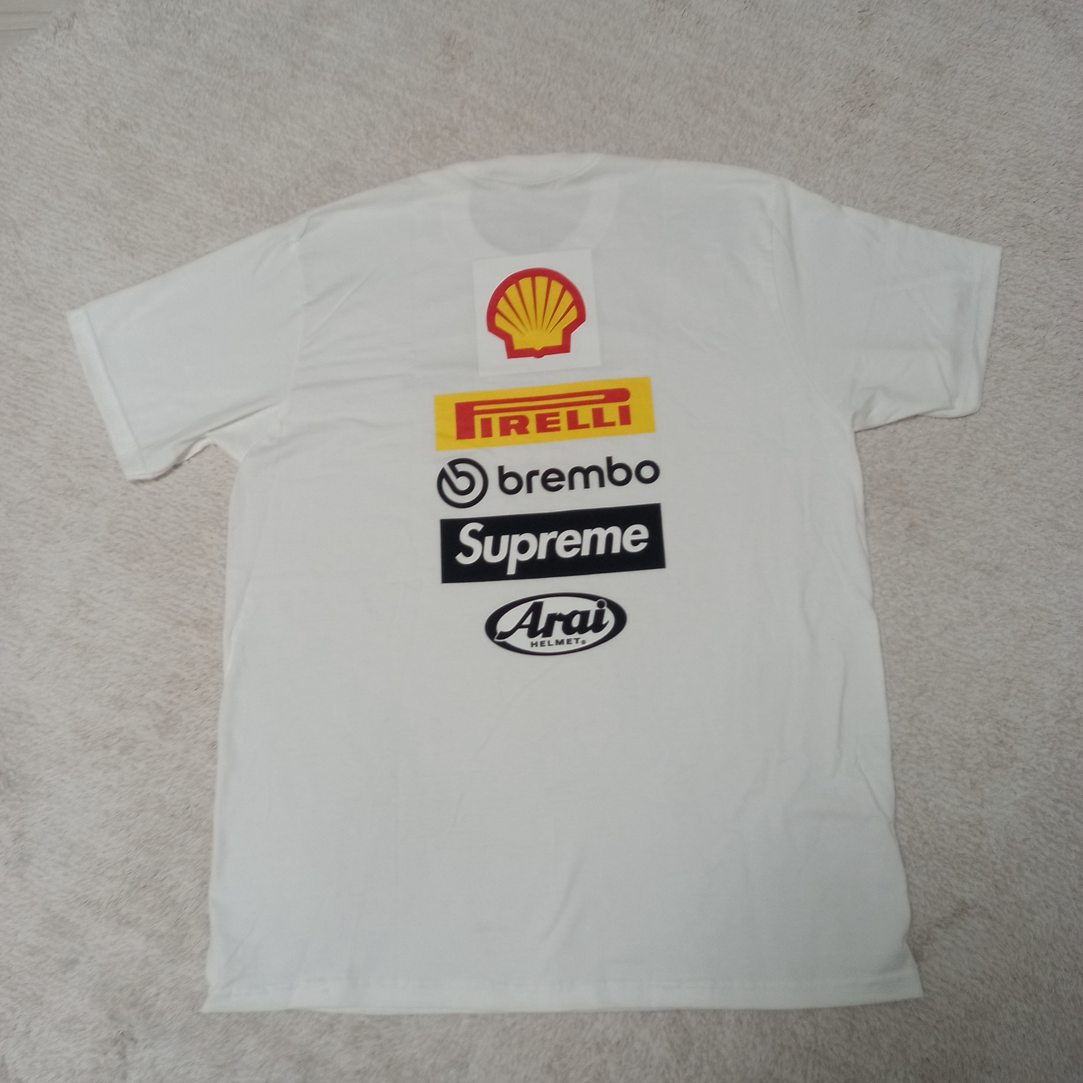 Supreme x Ducati Logos T-Shirt White - 24SS 착용 스타일 - 1