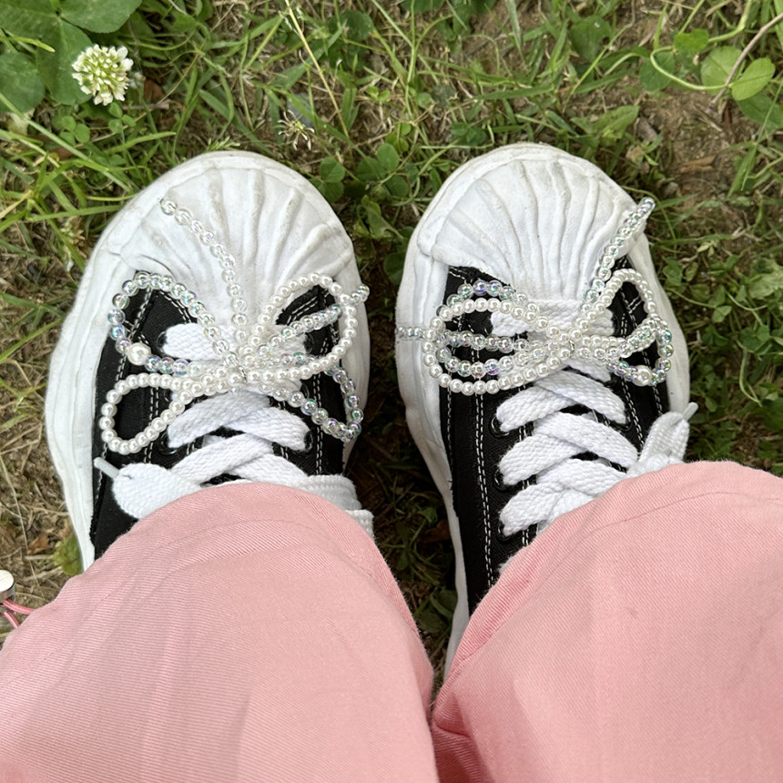 Maison Mihara Yasuhiro Blakey OG Sole Canvas Low-top Sneakers Black White 착용 스타일 - 4