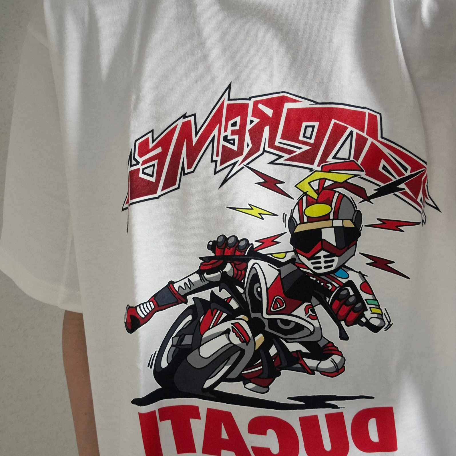 Supreme x Ducati Bike T-Shirt White - 24SS 착용 스타일 - 1