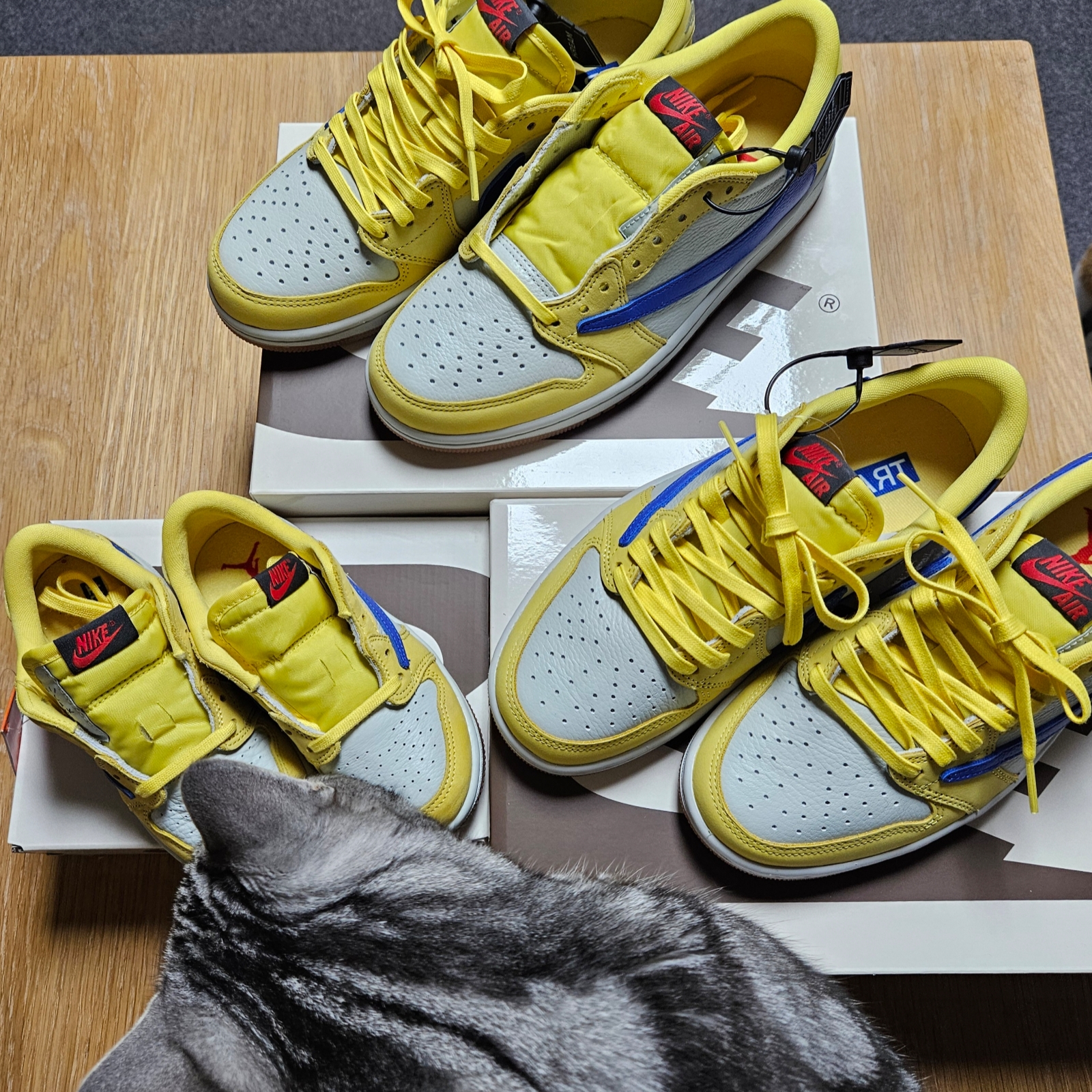 (W) Jordan 1 x Travis Scott Retro Low OG SP Canary, (TD) Jordan 1 x Travis Scott Retro Low OG SP Canary 착용 스타일