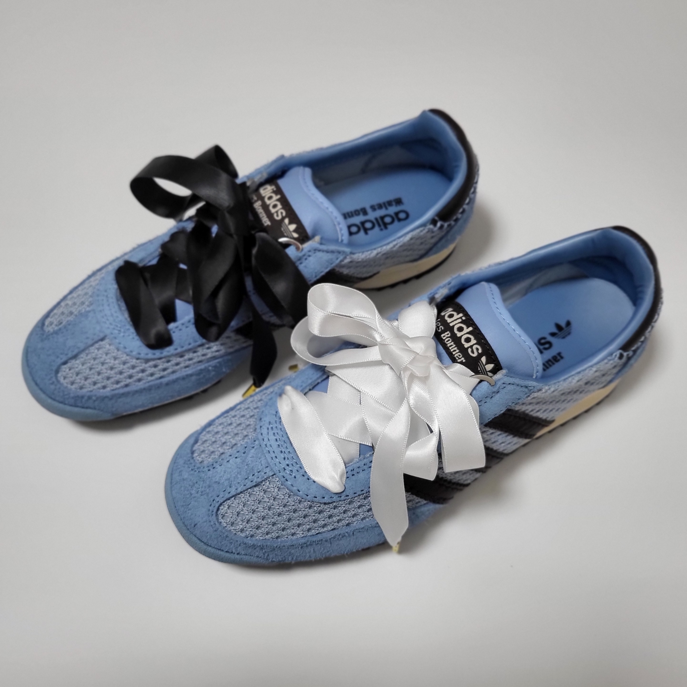 Adidas x Wales Bonner SL 76 Ash Blue Core Black 착용 스타일