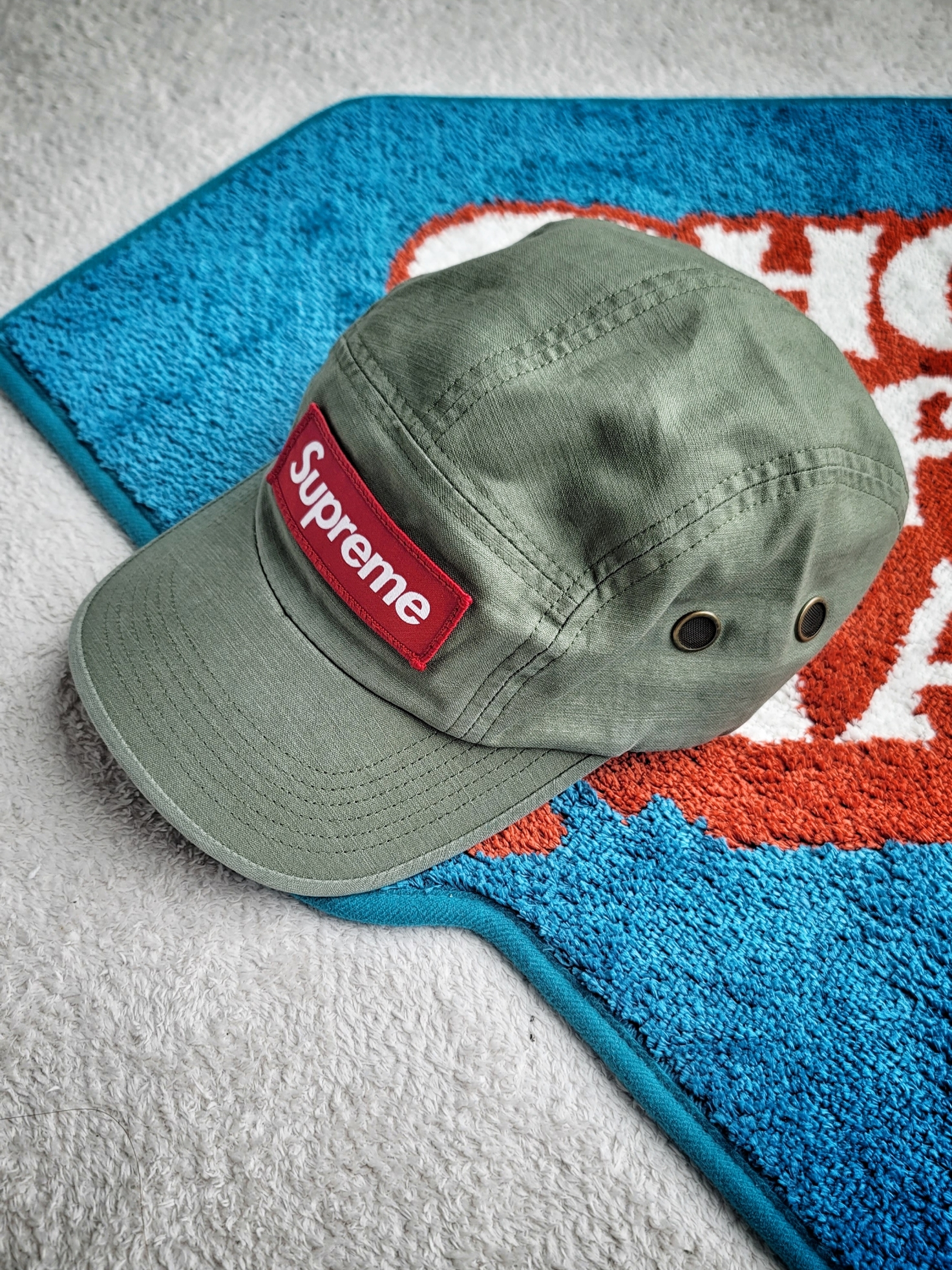 Supreme Military Camp Cap Olive - 24SS 착용 스타일