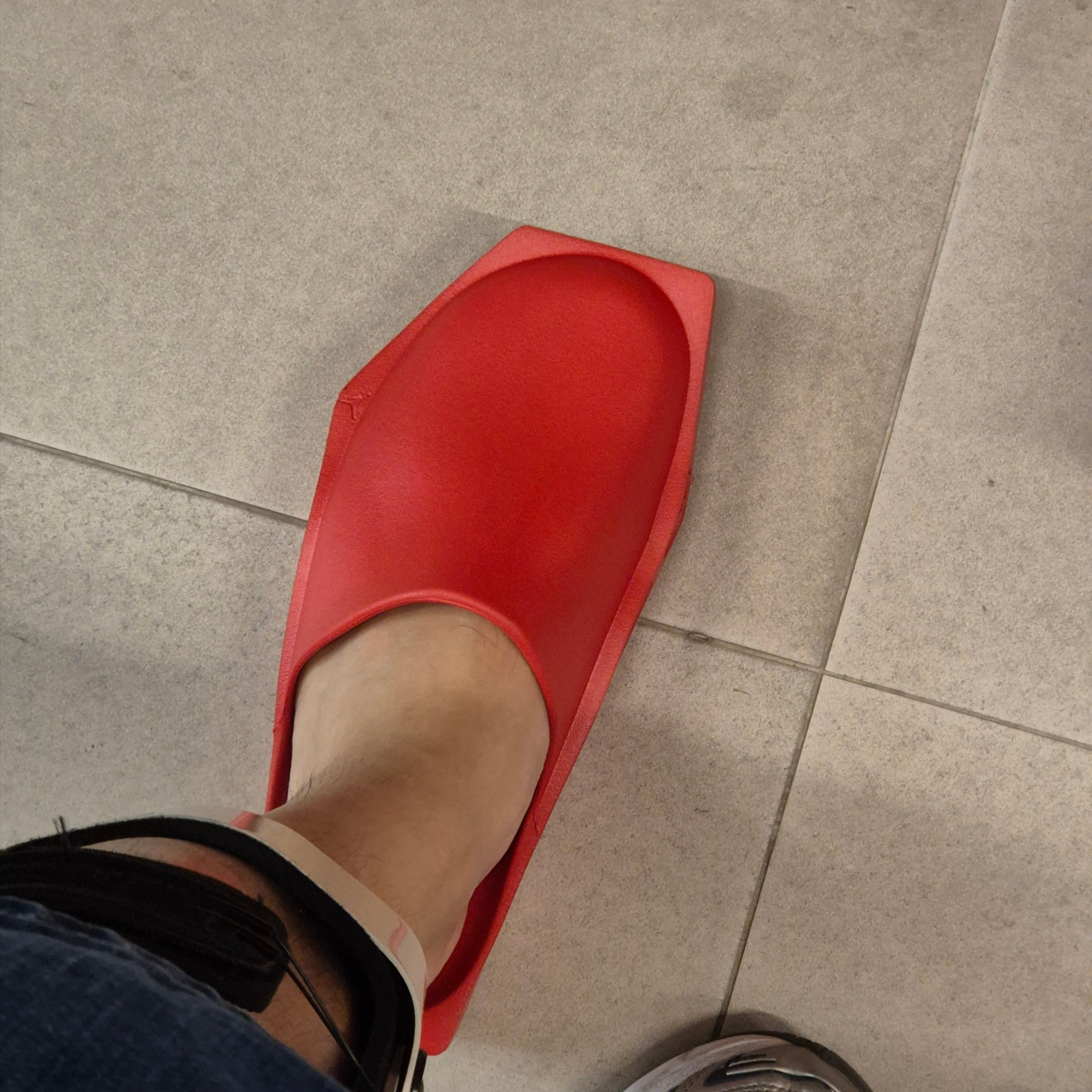 (W) Jordan Hex Mule SP University Red 착용 스타일