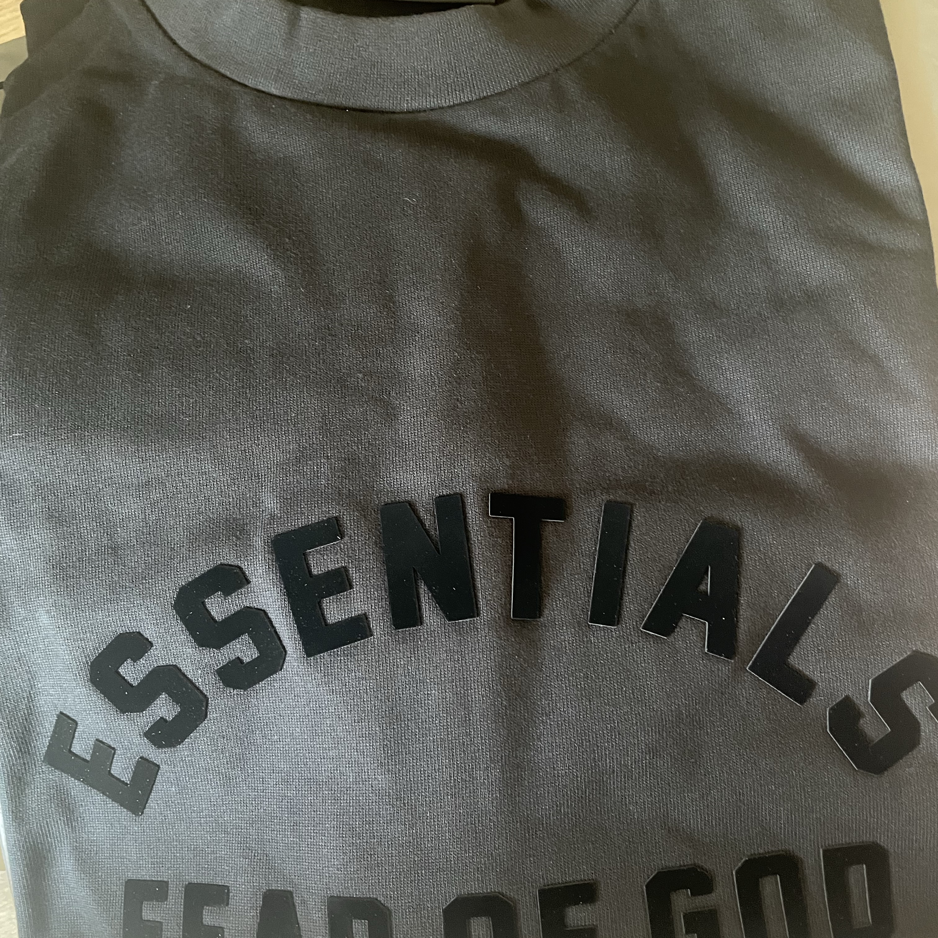 Essentials Heavy Jersey Crewneck T-Shirt Jet Black - 24SS 착용 스타일