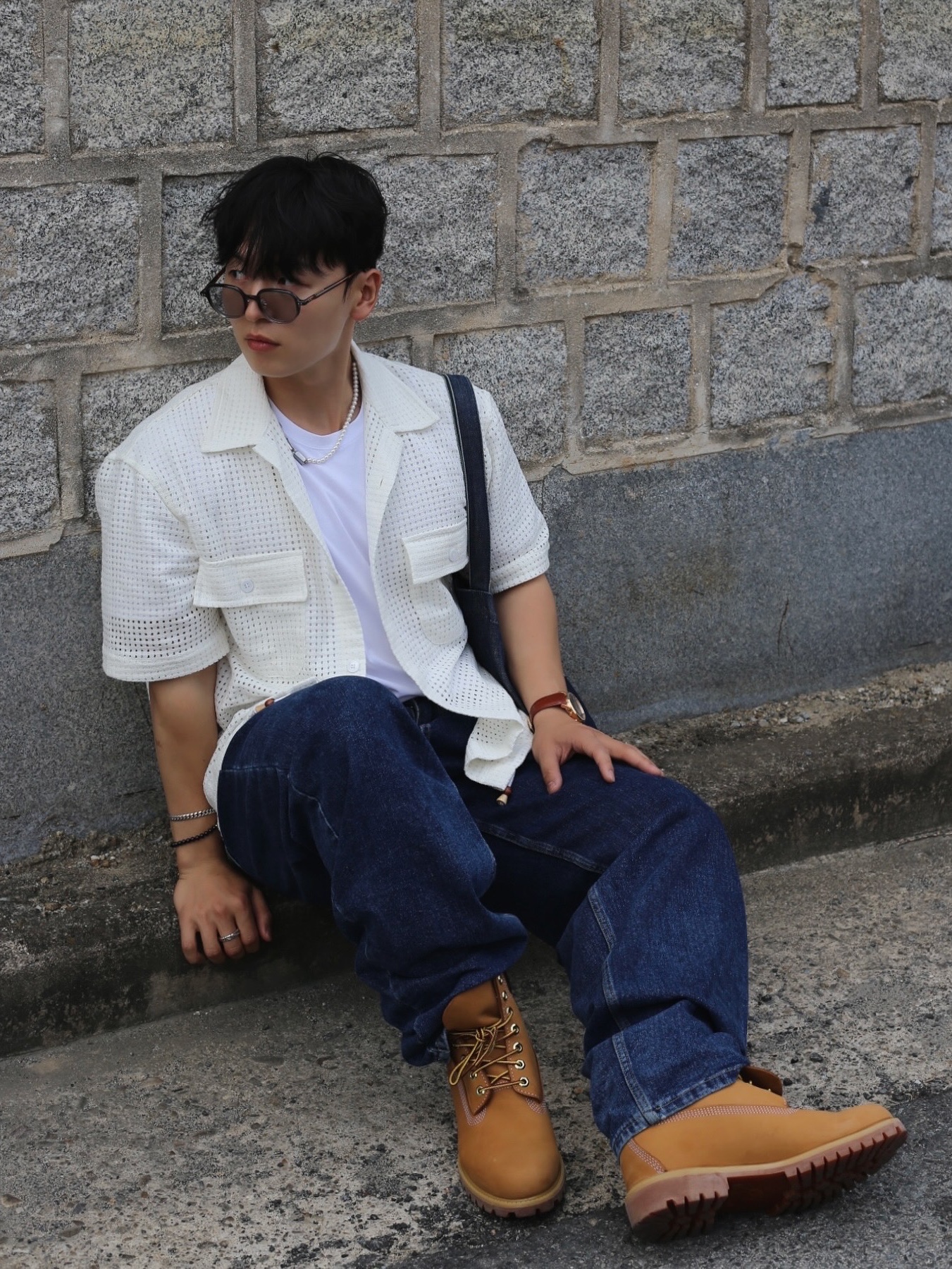 Timberland Premium 6 inch Waterproof Boot Wheat Nubuck - Wide 착용 스타일 - 4
