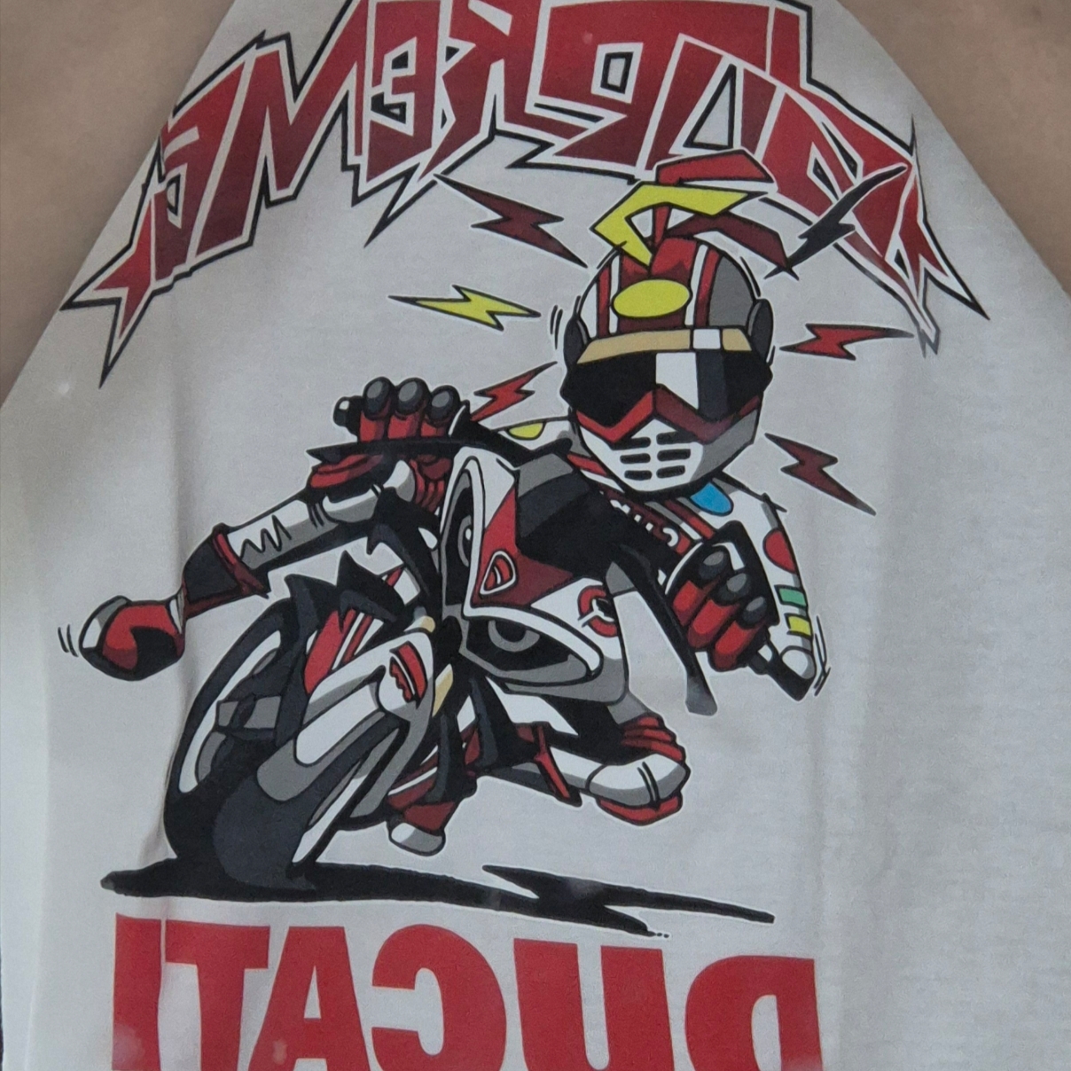 Supreme x Ducati Bike T-Shirt White - 24SS 착용 스타일 - 2