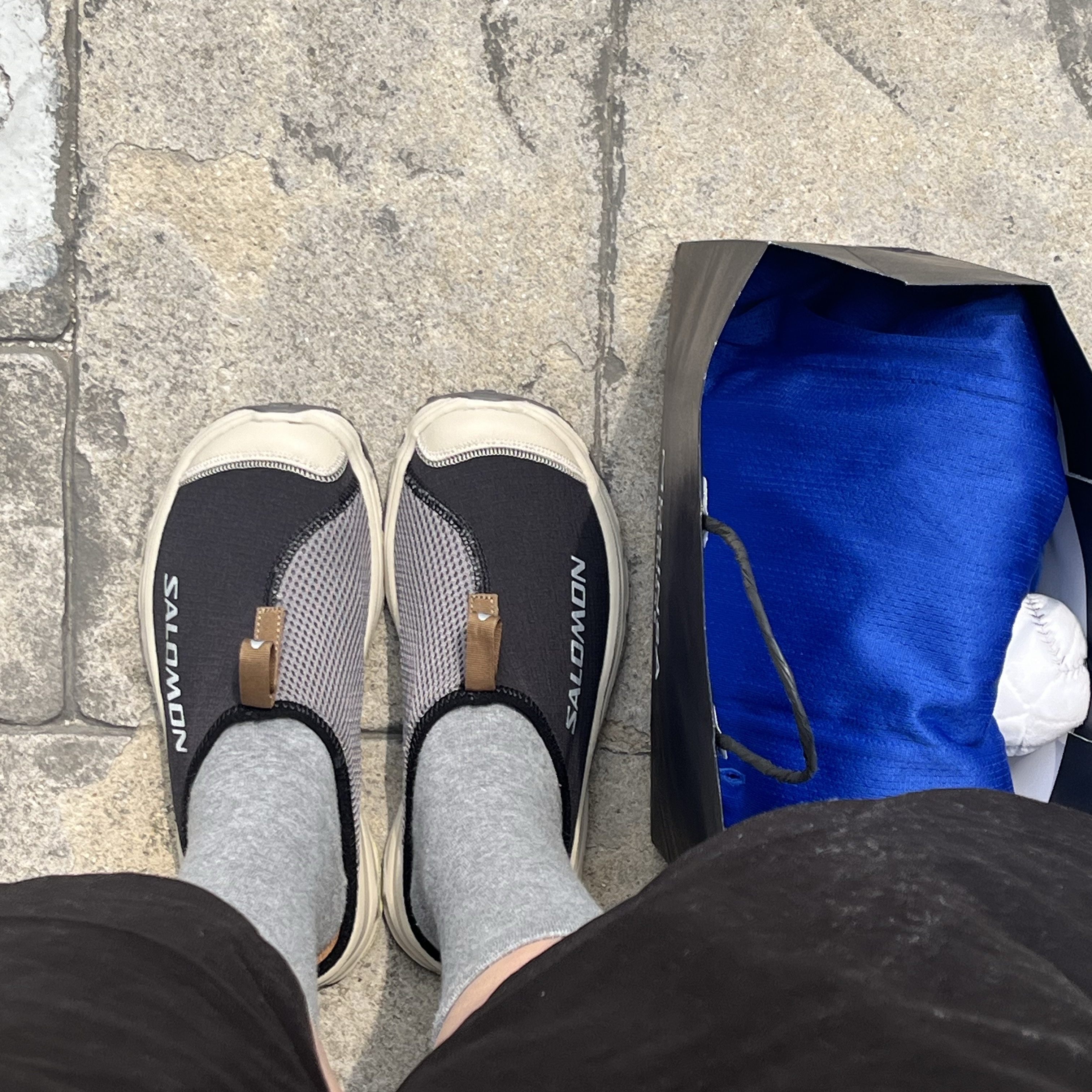 Salomon RX Slide 3.0 Black Plum Kitten 착용 스타일 - 2