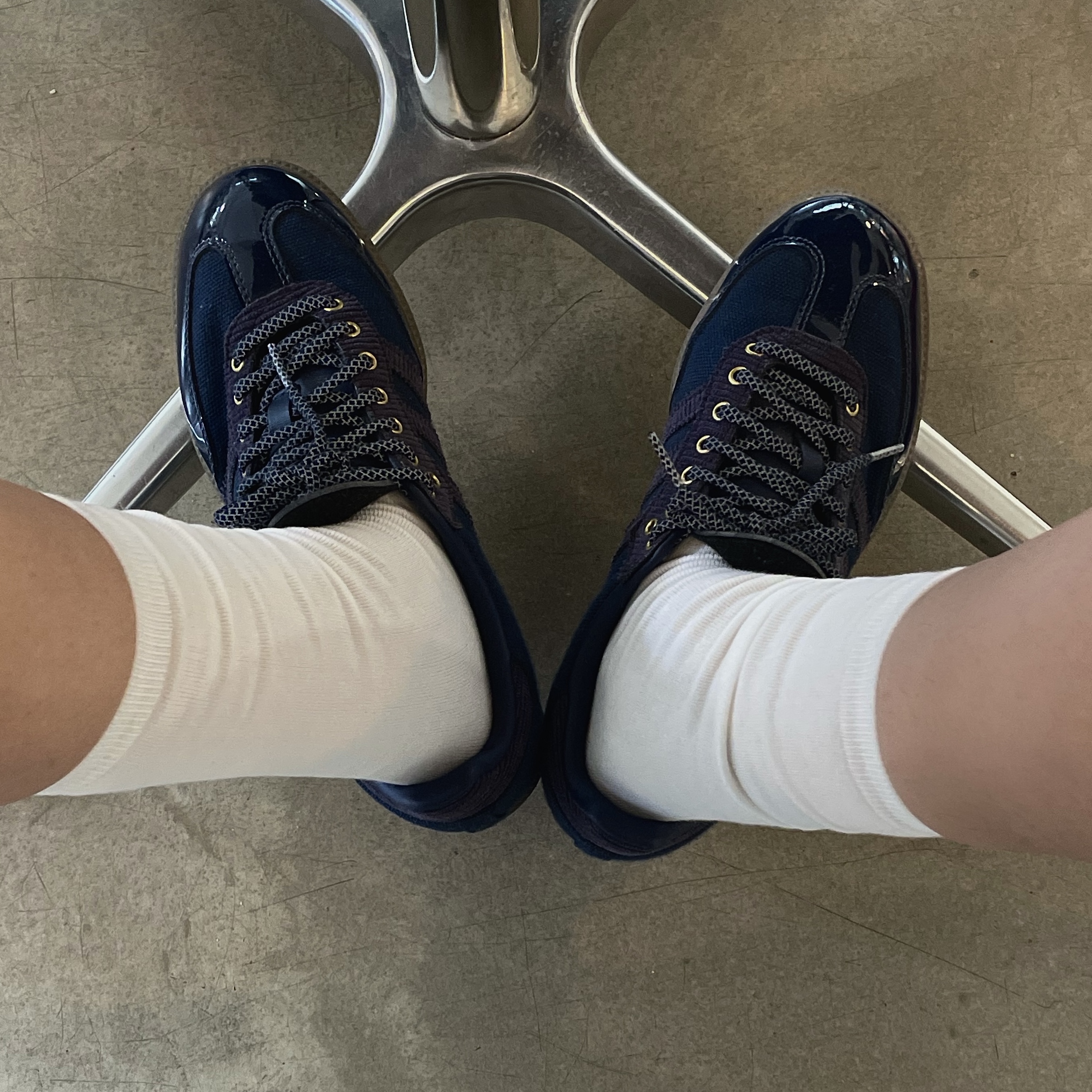 Adidas x Alwayth Samba OG Collegiate Navy Aurora Black 착용 스타일