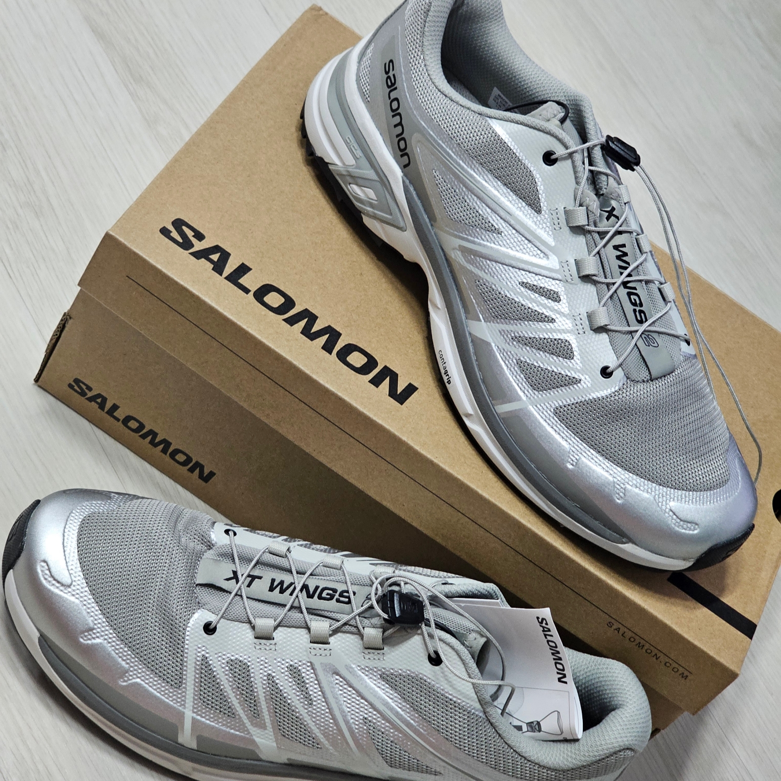 Salomon XT-Wings 2 Lunar Rock Gray 착용 스타일 - 4