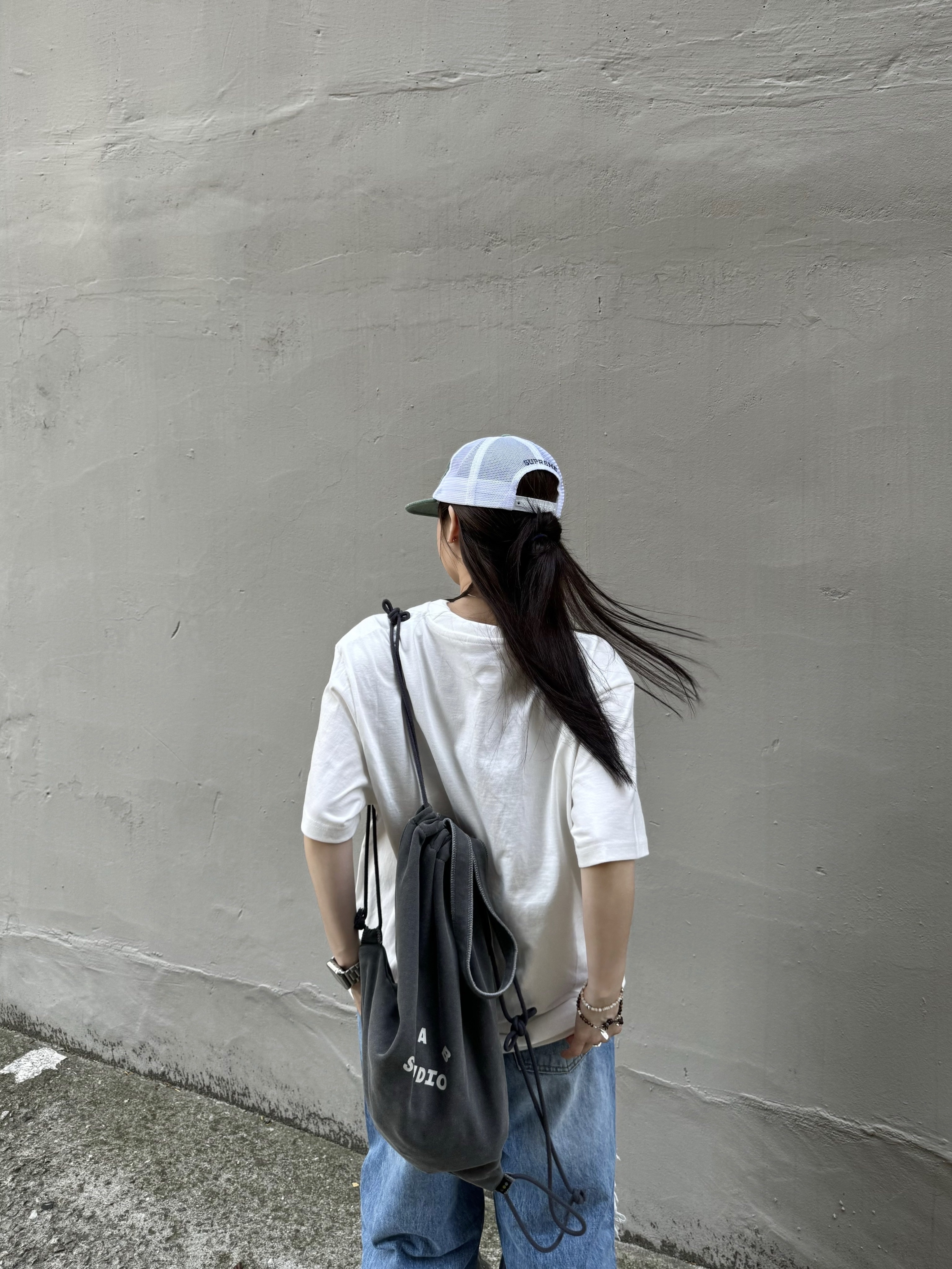 Supreme Terry Mesh Back 5-Panel Work Teal - 24SS, Adidas Yeezy Foam RNNR Stone Sage 착용 스타일 - 3