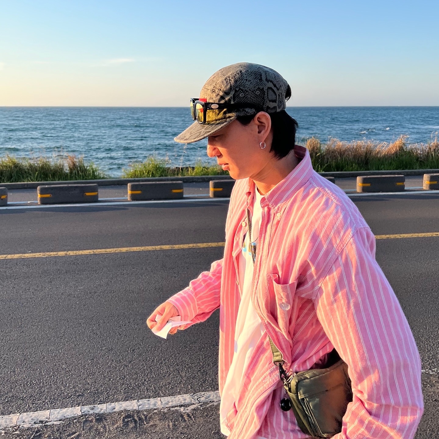 Supreme Washed Chino Twill Camp Cap Snake - 24SS 착용 스타일 - 1