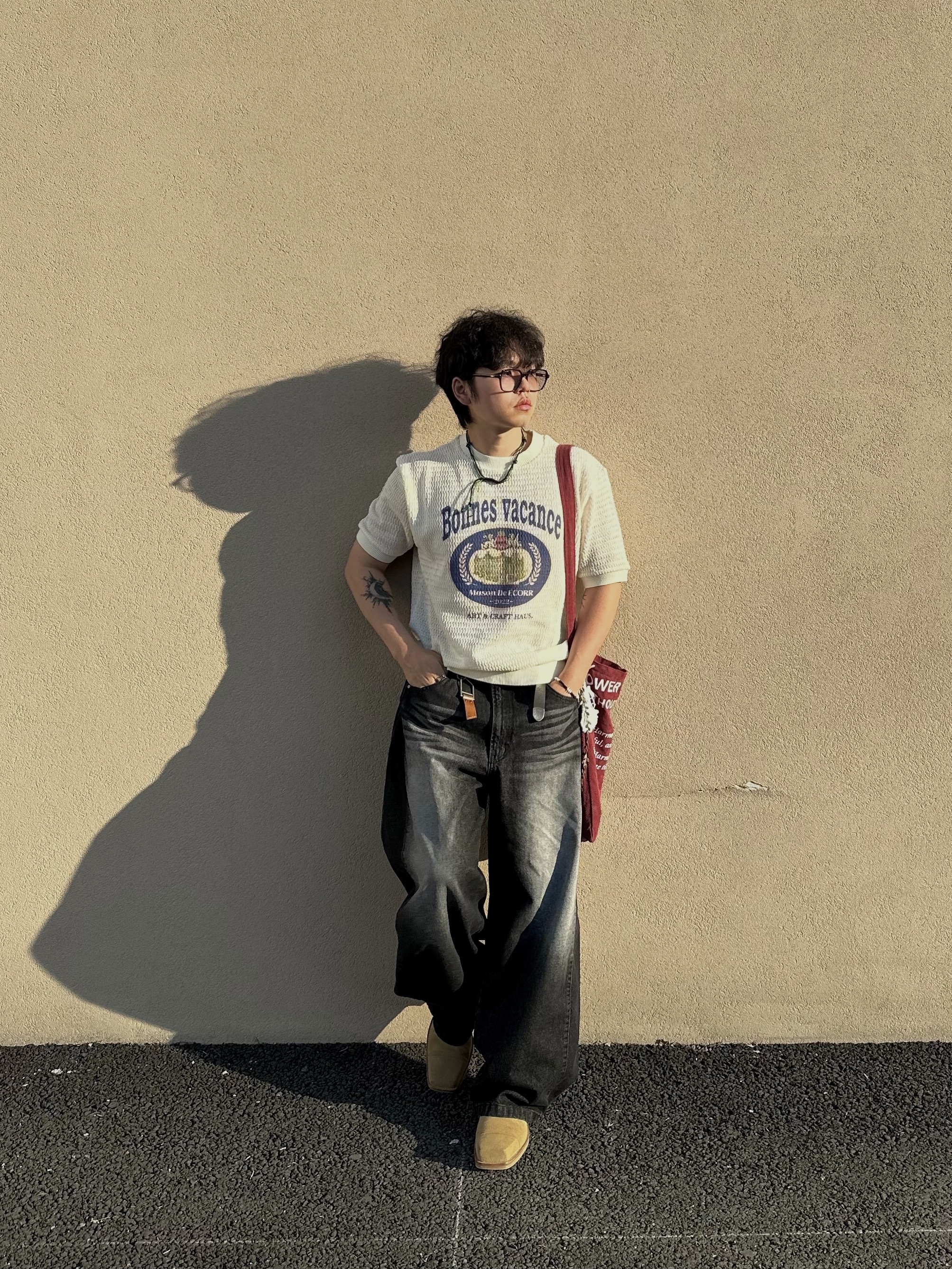 Our Legacy Camion Boot Sabbia Suede, Gentle Monster Jeff T1 Brown 착용 스타일 - 3