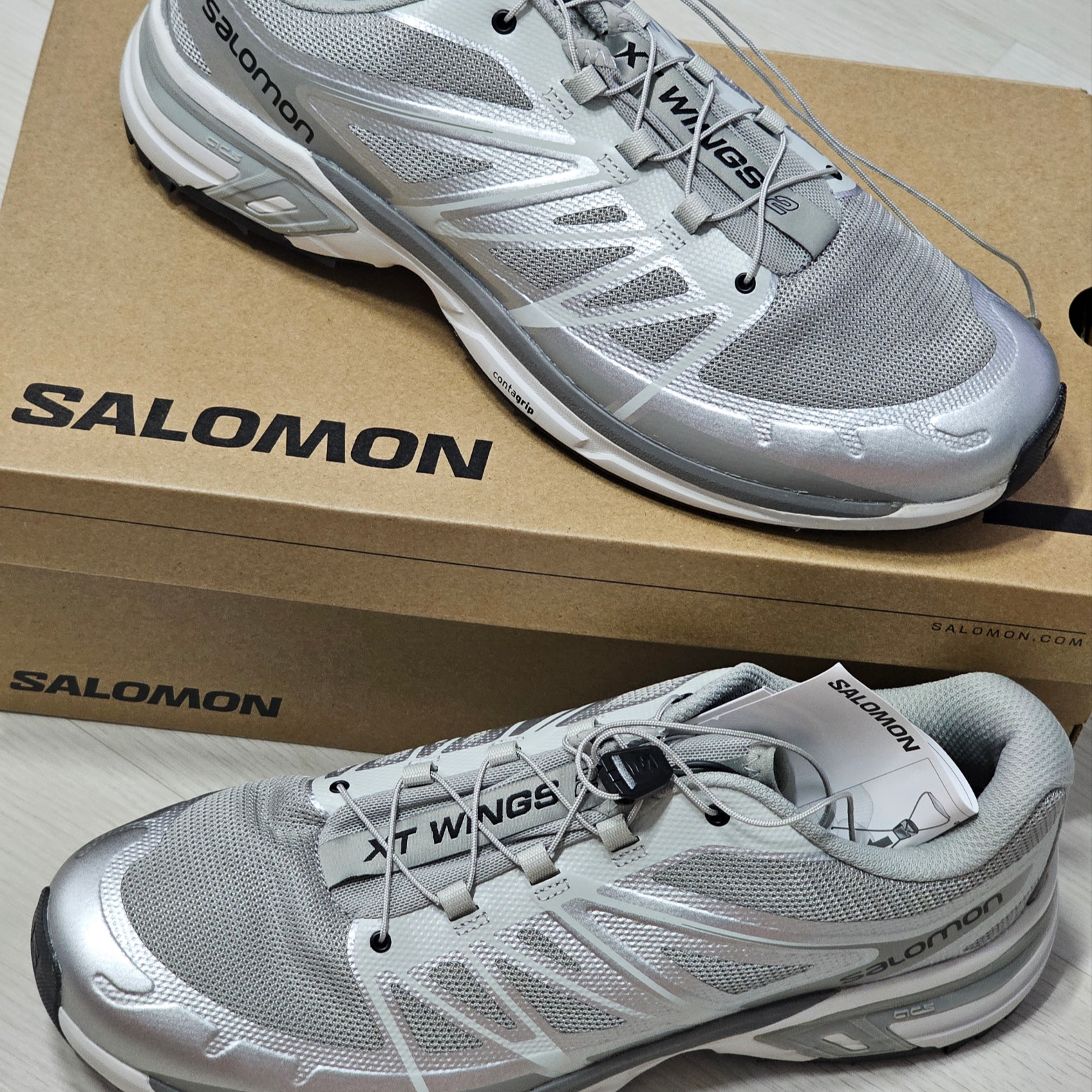 Salomon XT-Wings 2 Lunar Rock Gray 착용 스타일 - 3
