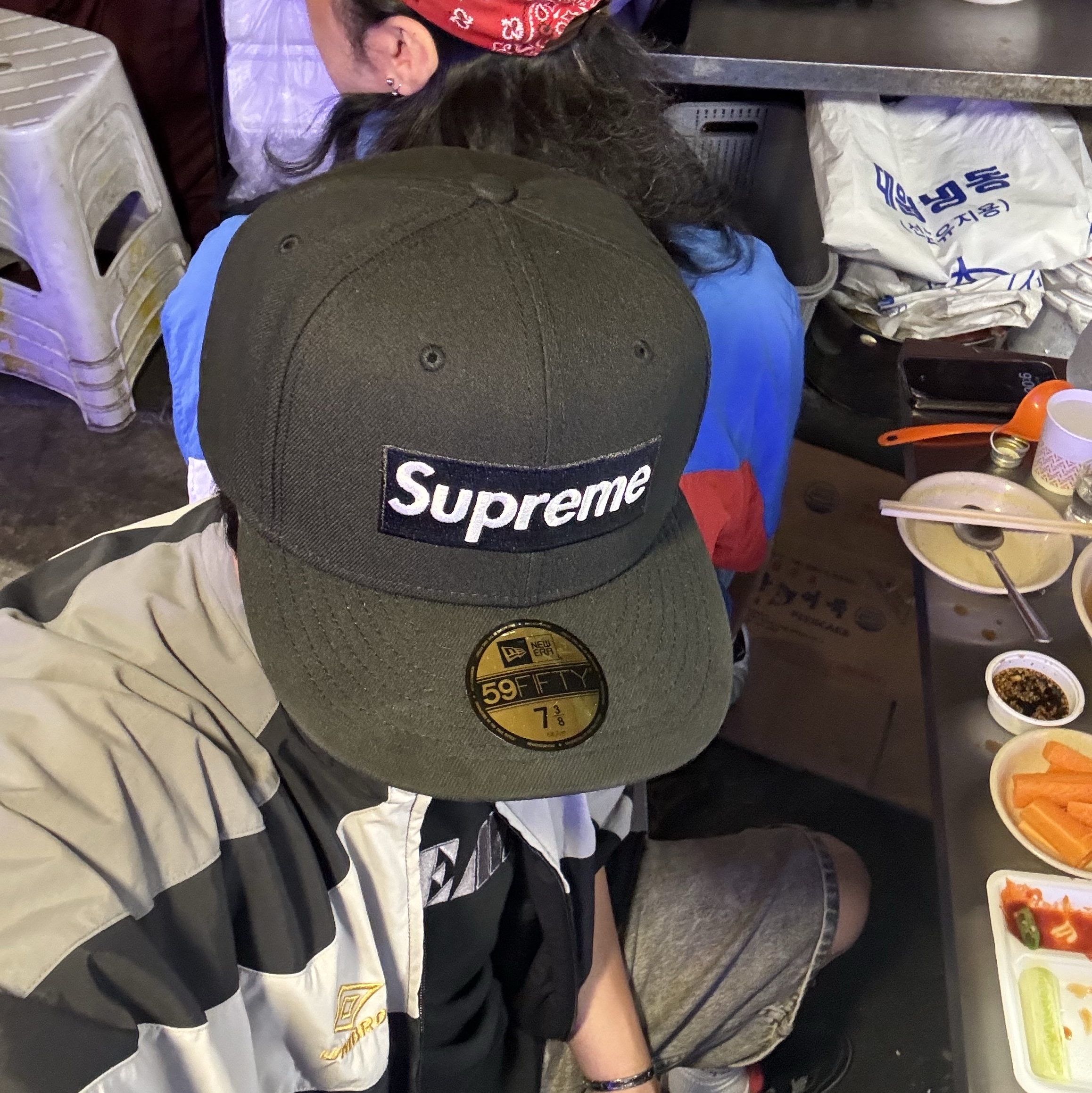 Supreme Stencil Embroidered S/S Top Black - 24SS 착용 스타일 - 1