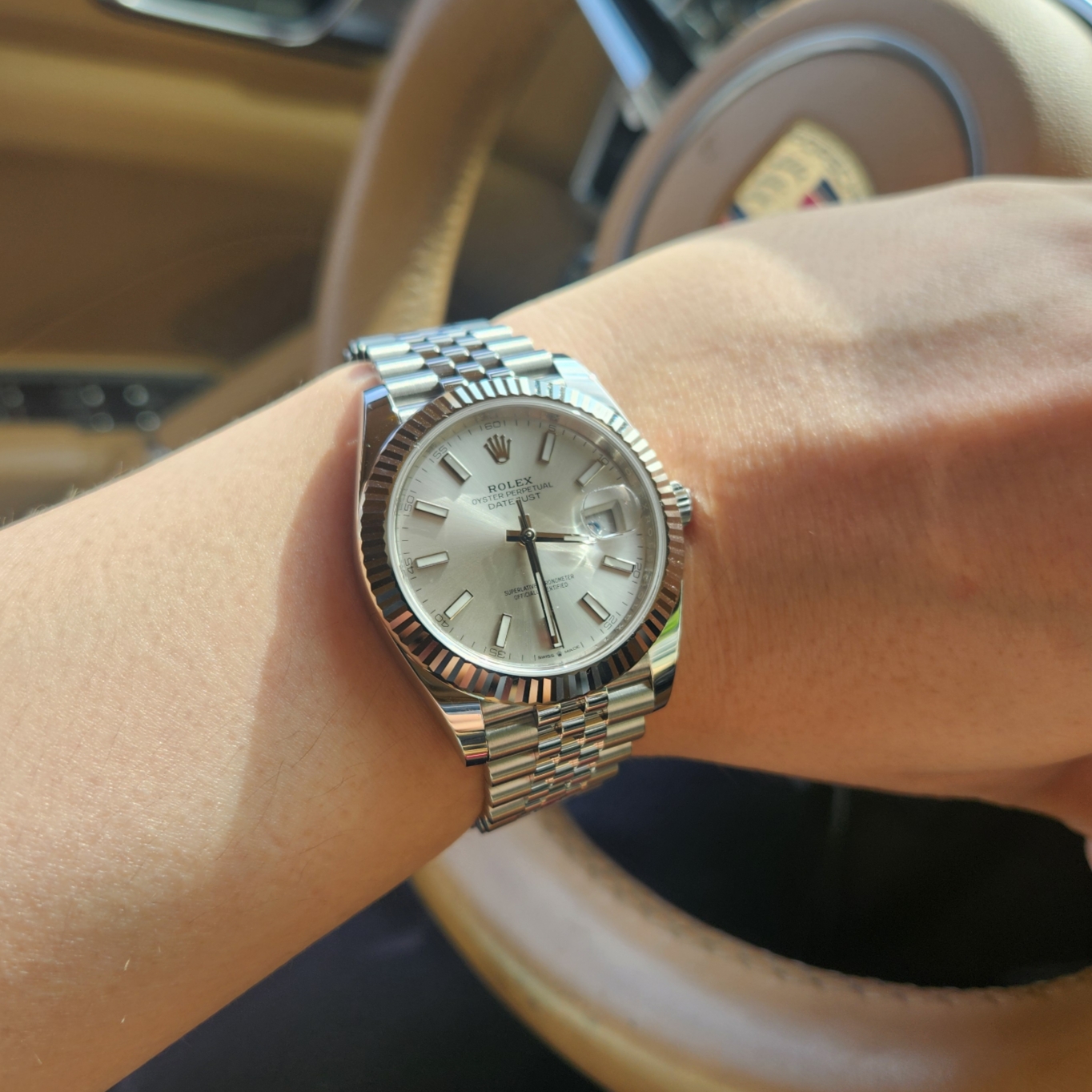 Rolex Datejust 41mm 126334 Silver Jubilee 착용 스타일 - 1