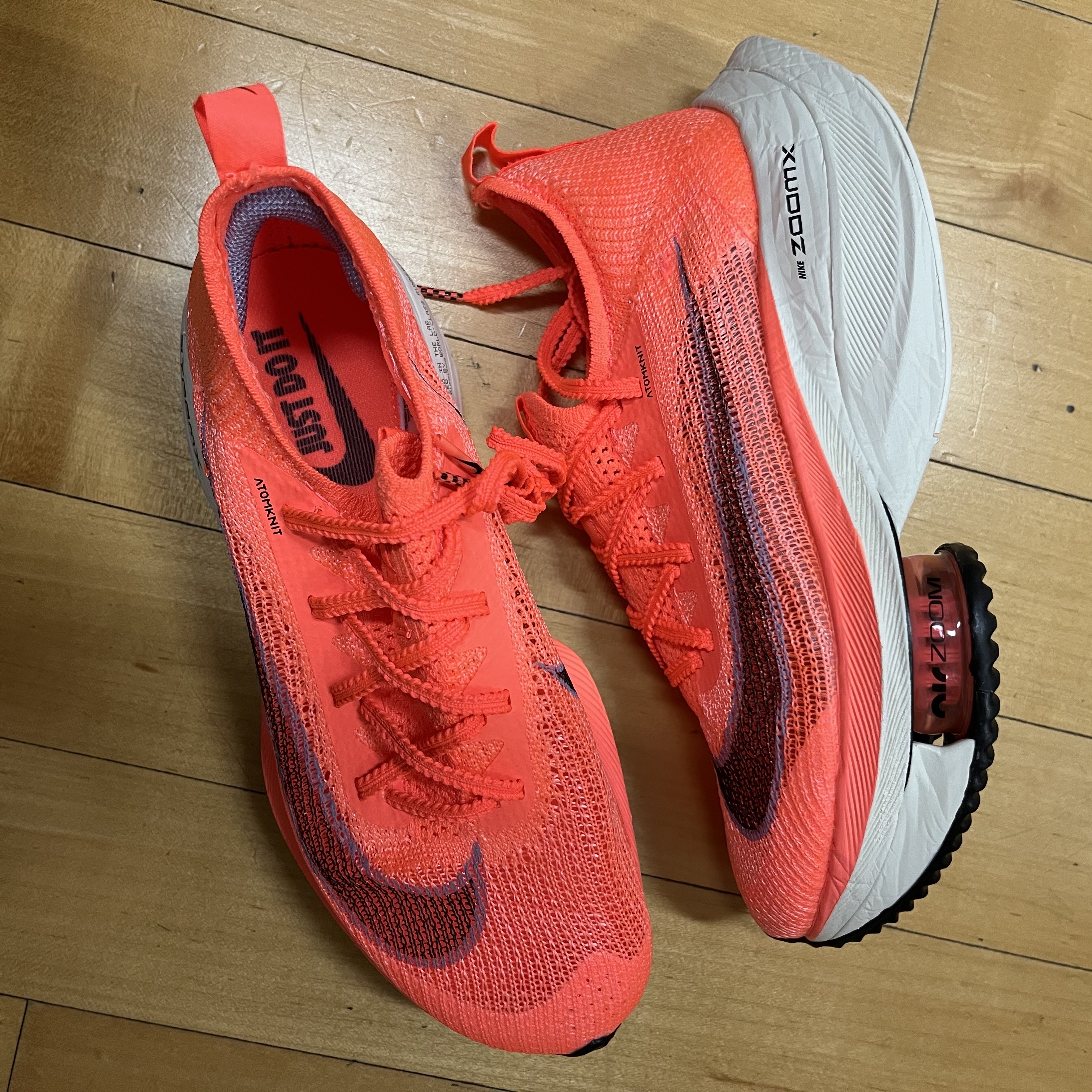 (W) Nike Air Zoom Alphafly Next% Bright Mango 착용 스타일