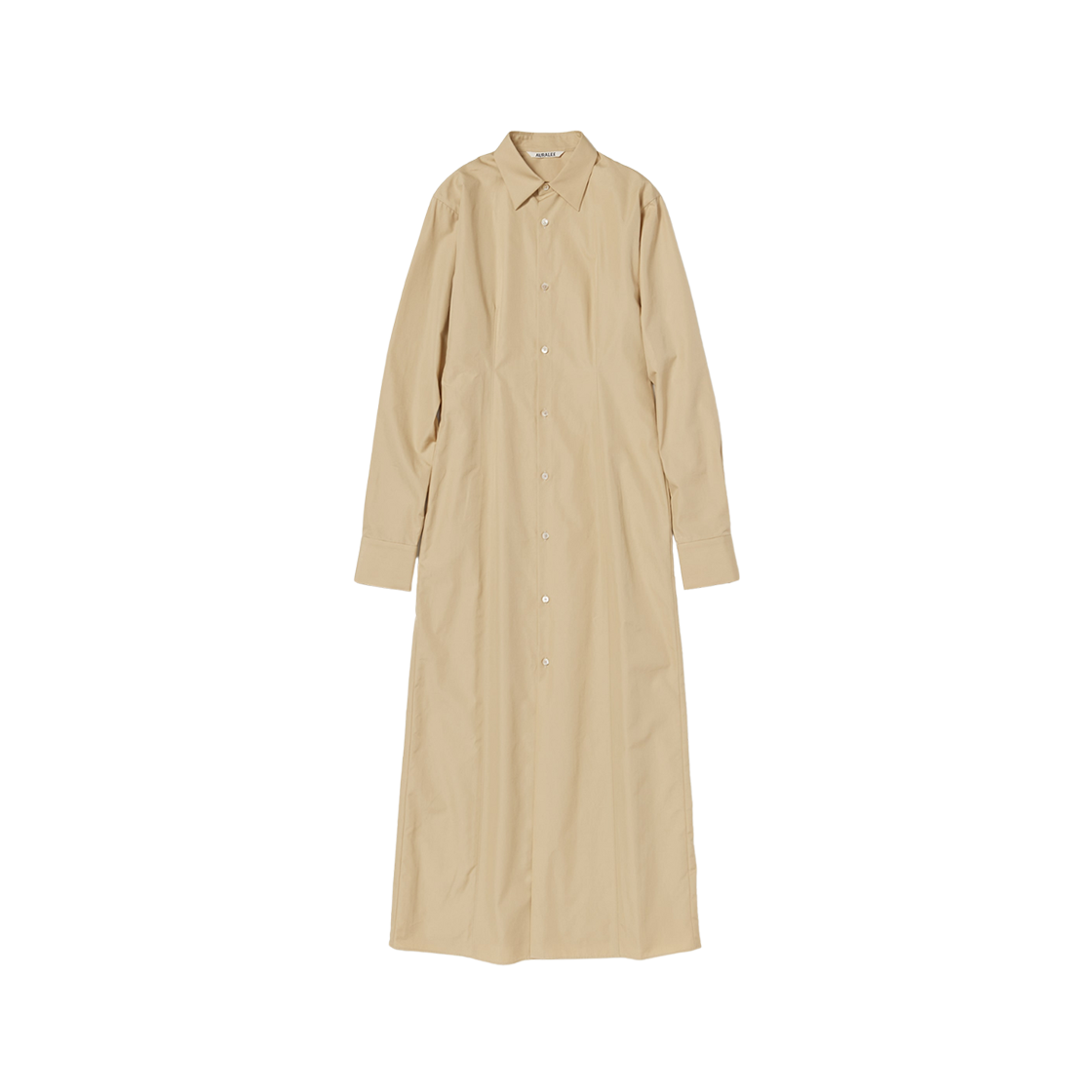 (W) Auralee High Count Finx OX Shirt Dress Beige 상세 이미지 1