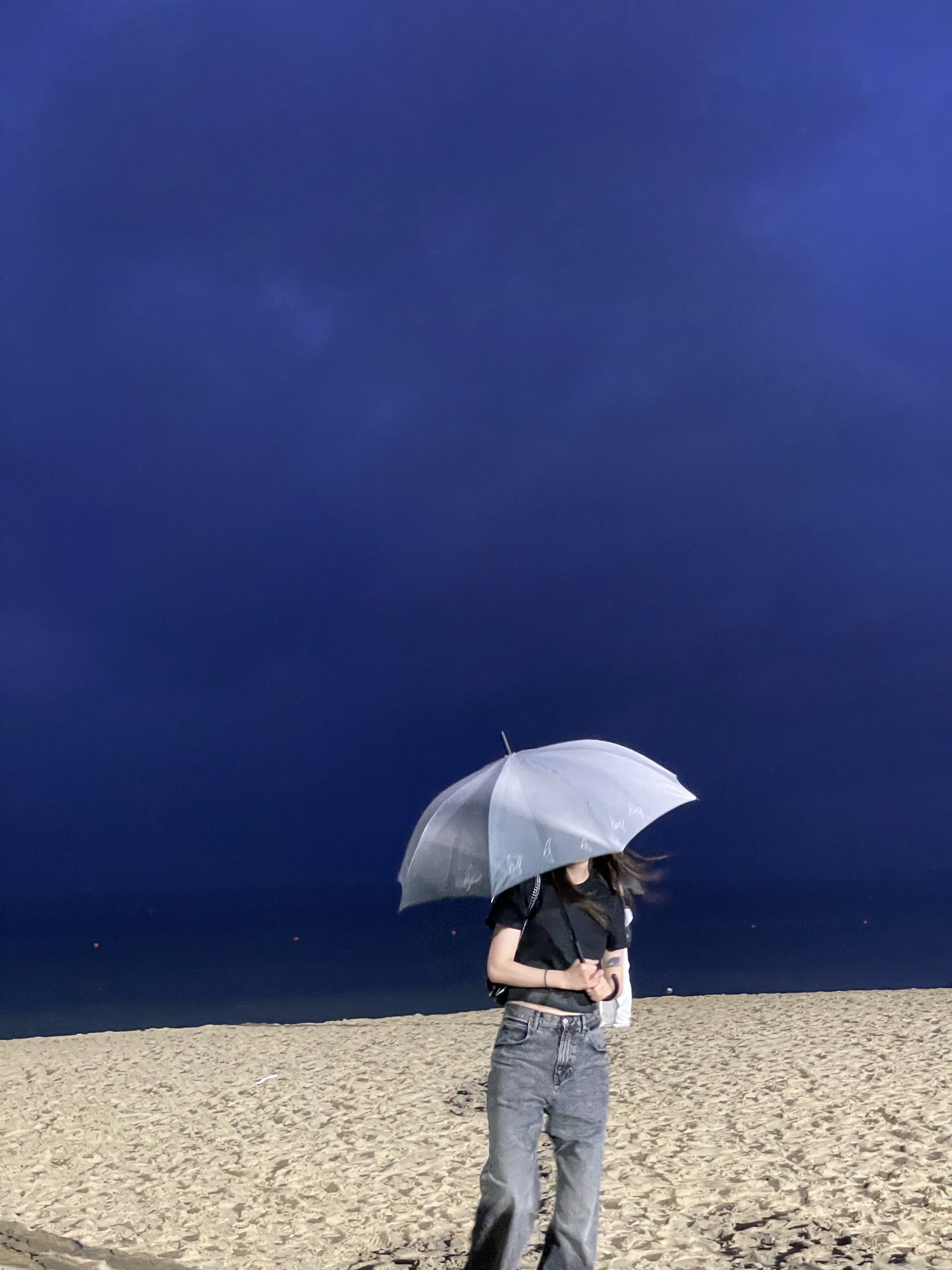 BLR Fog Washing Umbrella Grey 착용 스타일 - 2