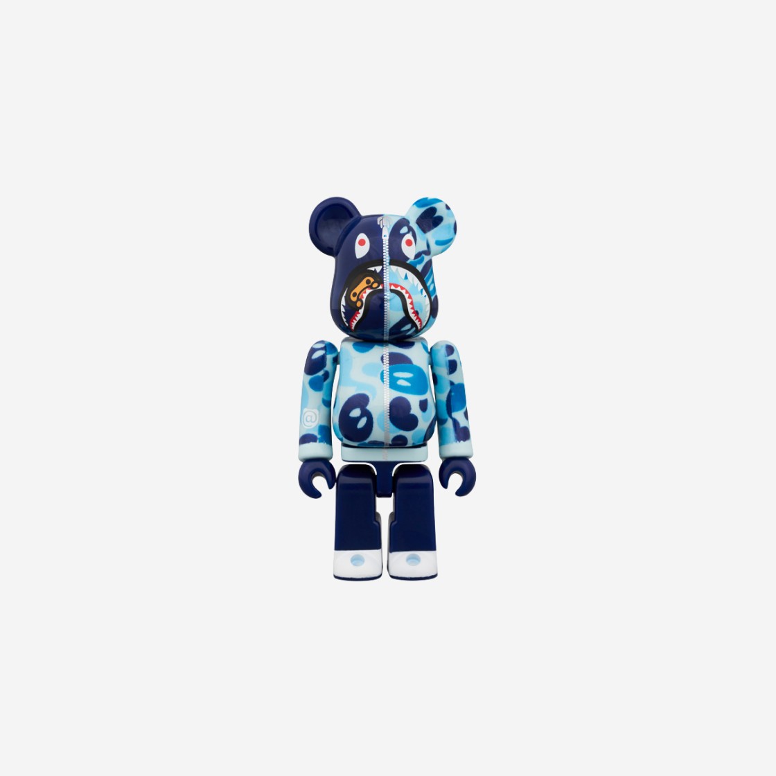 Bearbrick x BAPE Baby Milo Camo Shark 100% & 400% Set Blue 상세 이미지 3