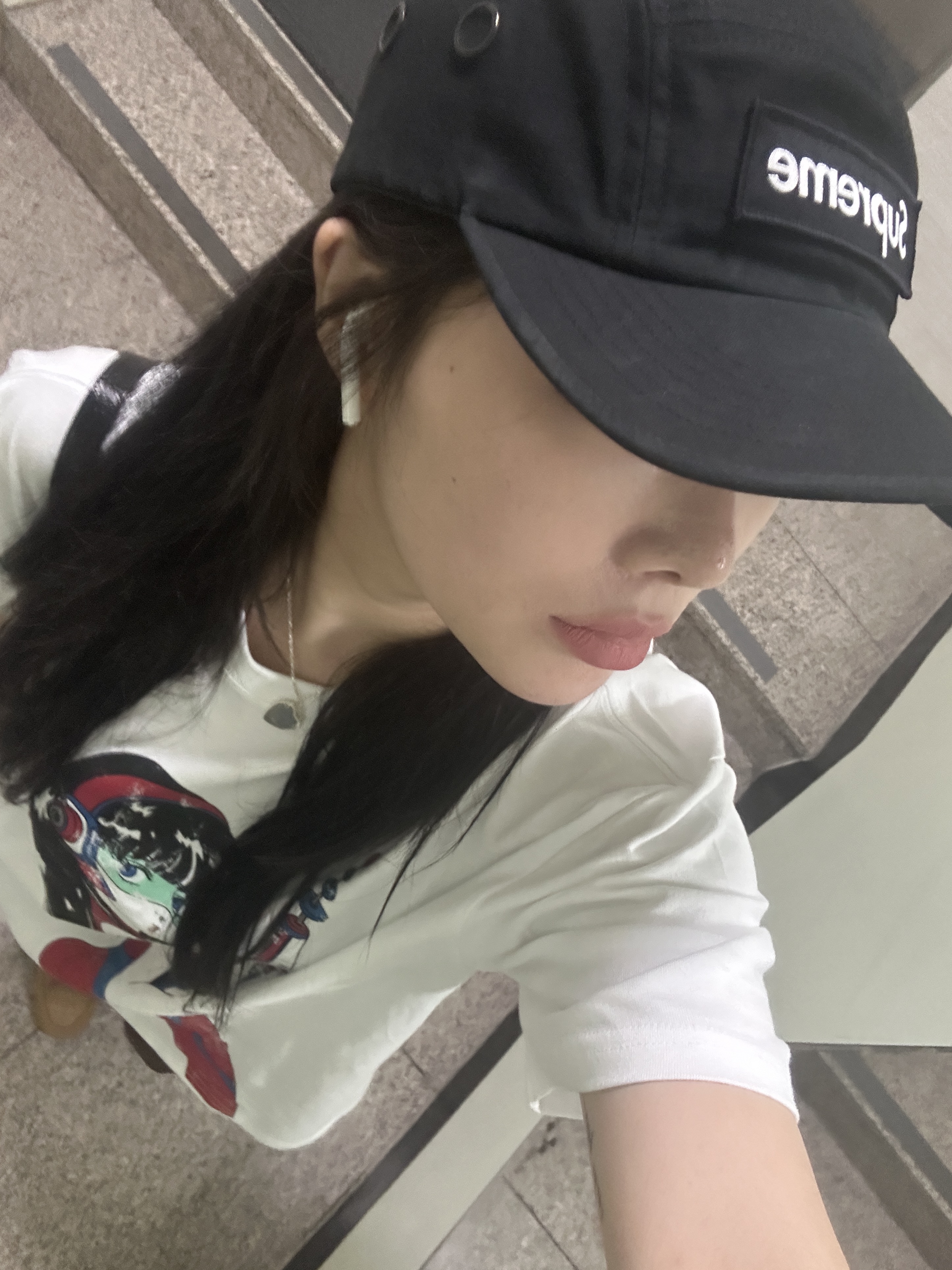 Supreme Military Camp Cap Black - 24SS, Nike Air Force 1 '07 WB Flax 착용 스타일 - 2