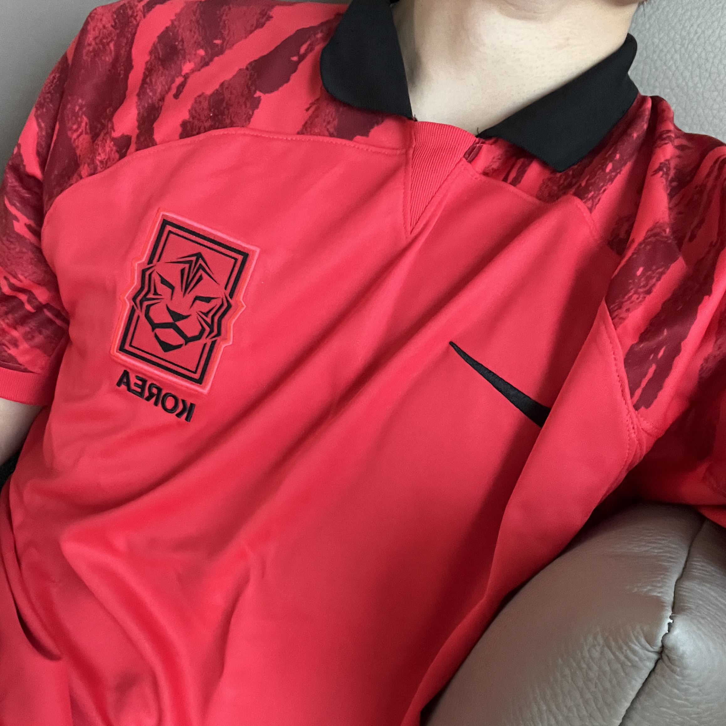 Nike Korea Dri-Fit Stadium Home SS Jersey Global Red - Asia (Non Marking Ver.) 착용 스타일 - 1