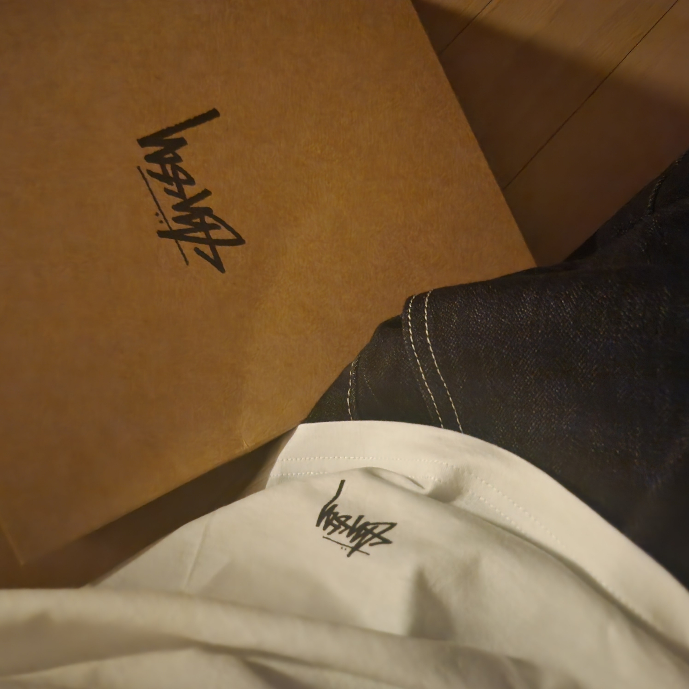Stussy Undershirt White (3 Pack) 착용 스타일