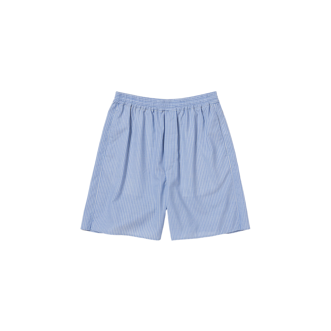 (W) Auralee Super Fine Wool Stripe Shorts Sax Blue Stripe 상세 이미지 1