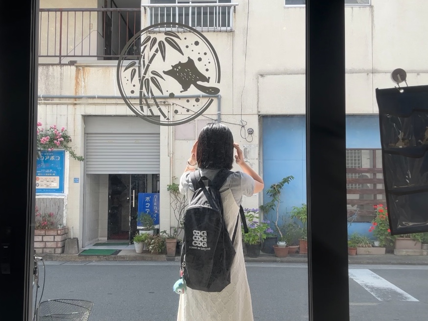 CDG Backpack Black 착용 스타일