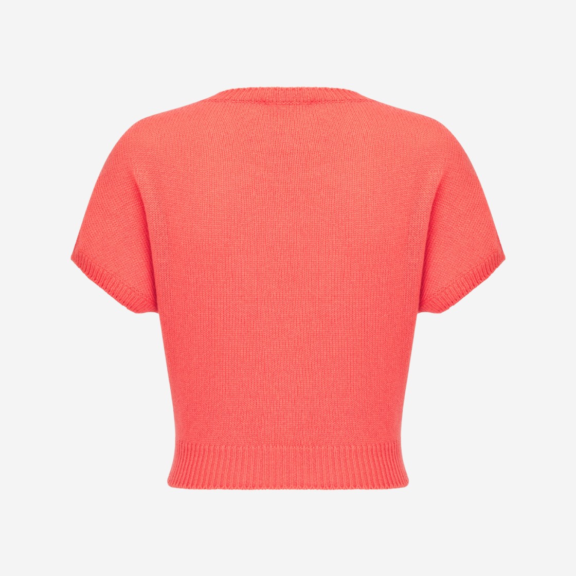 (W) Dior Dioriviera Short-Sleeved Sweater Cashmere Knit Coral 상세 이미지 2